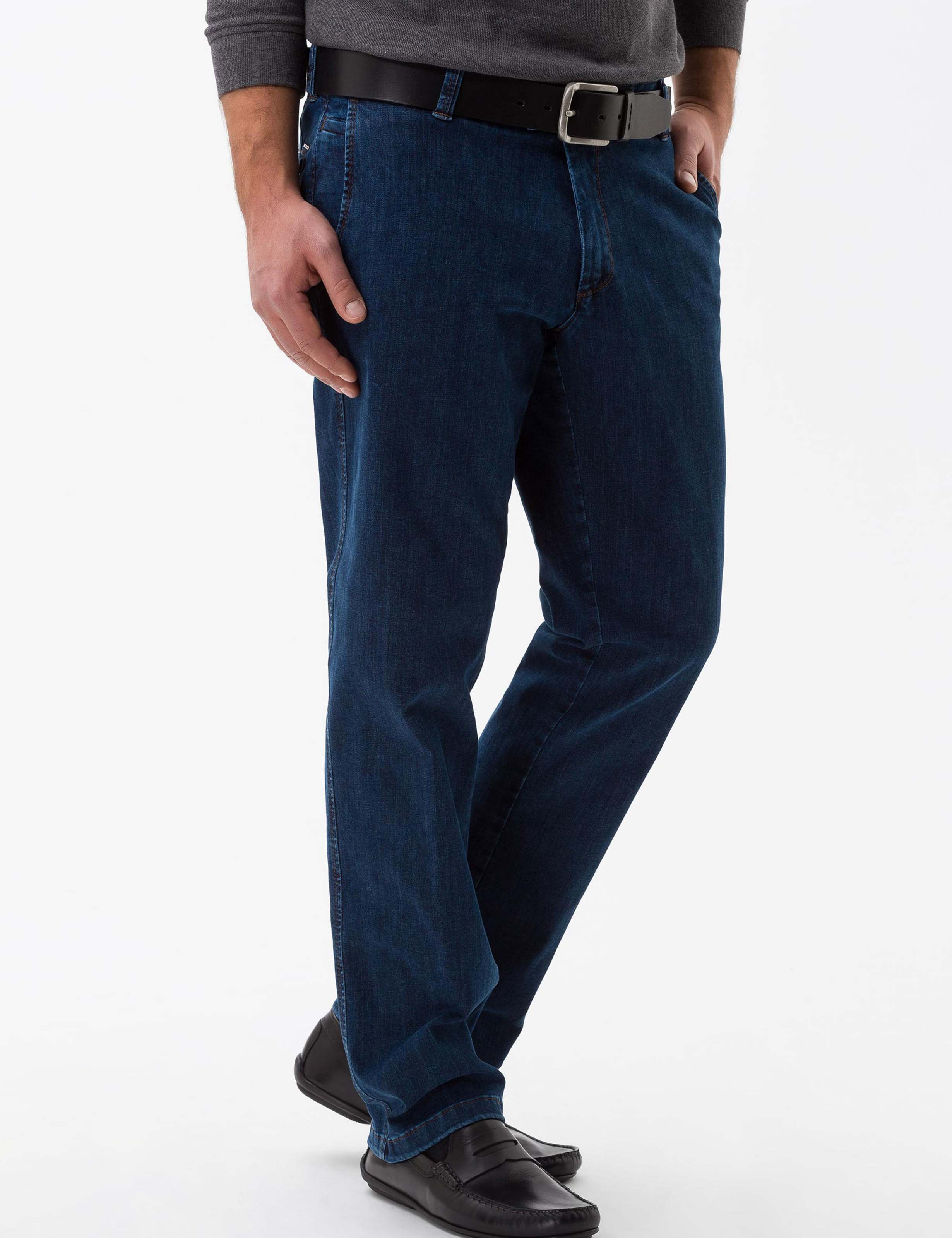 Herren Style JIM Denim Blau Regular Fit Model Rueck