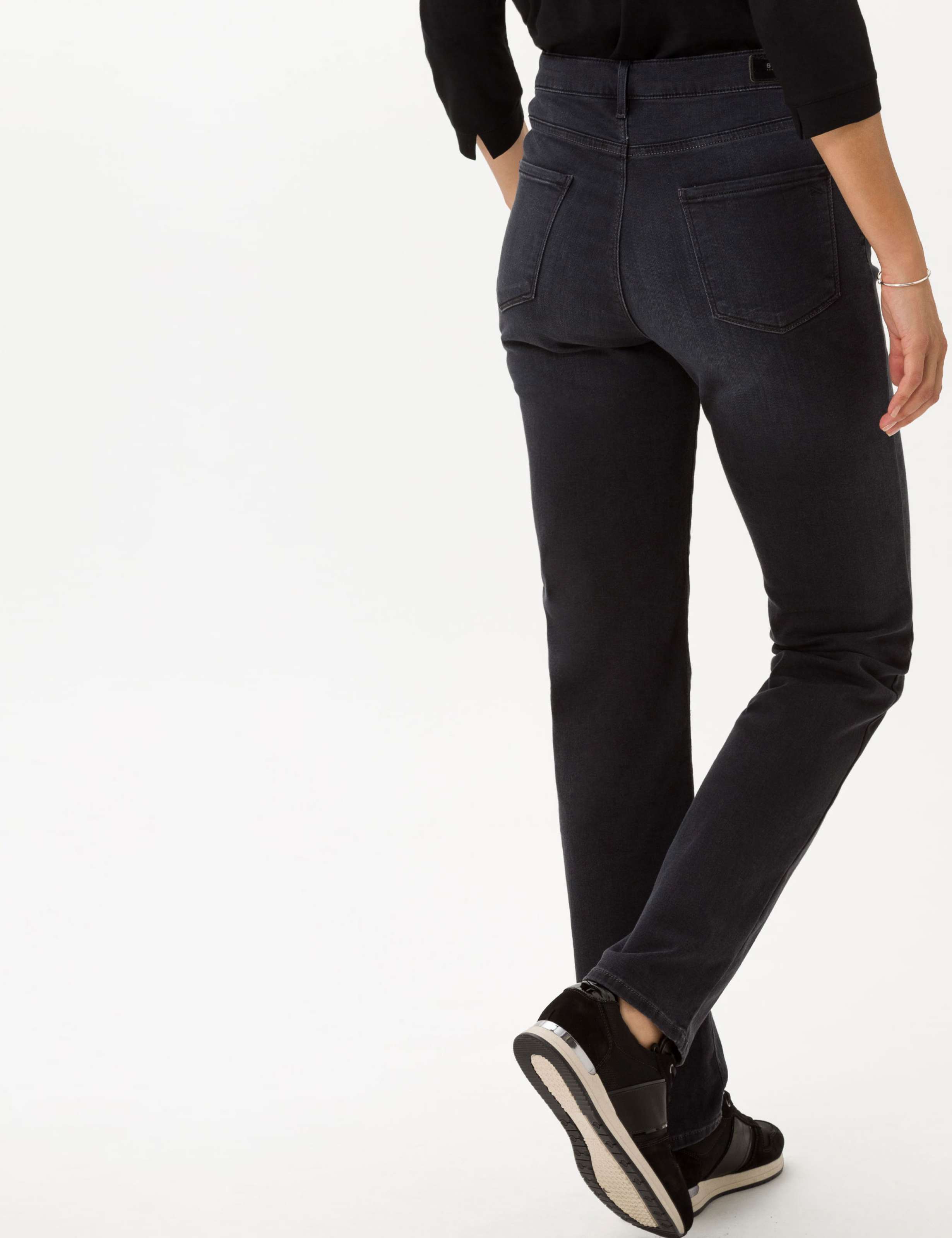 Damen Style CAROLA Denim Dunkelgrau Feminine Fit Model Rueck