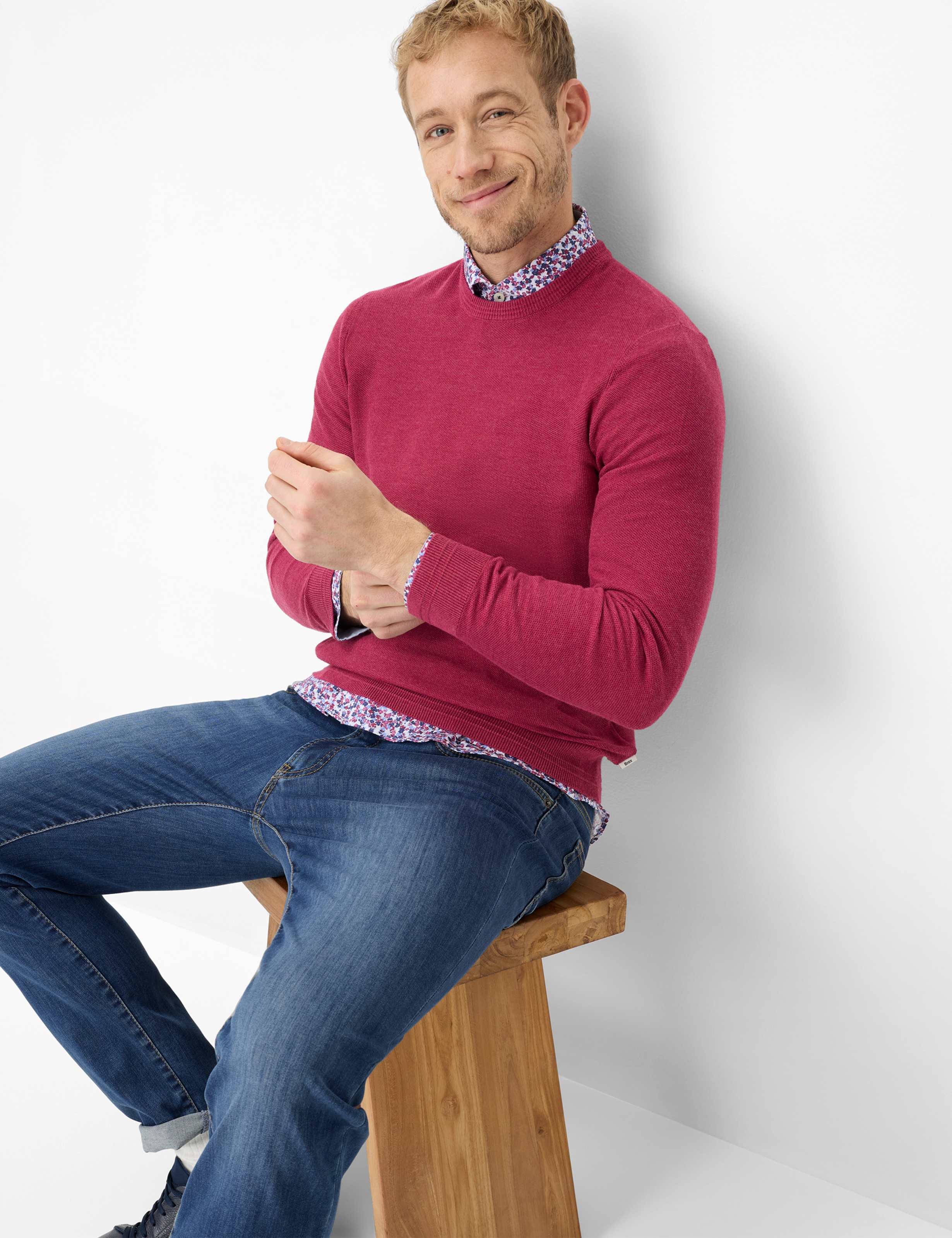 Herren Style RICK Dunkelrot  Detail 1