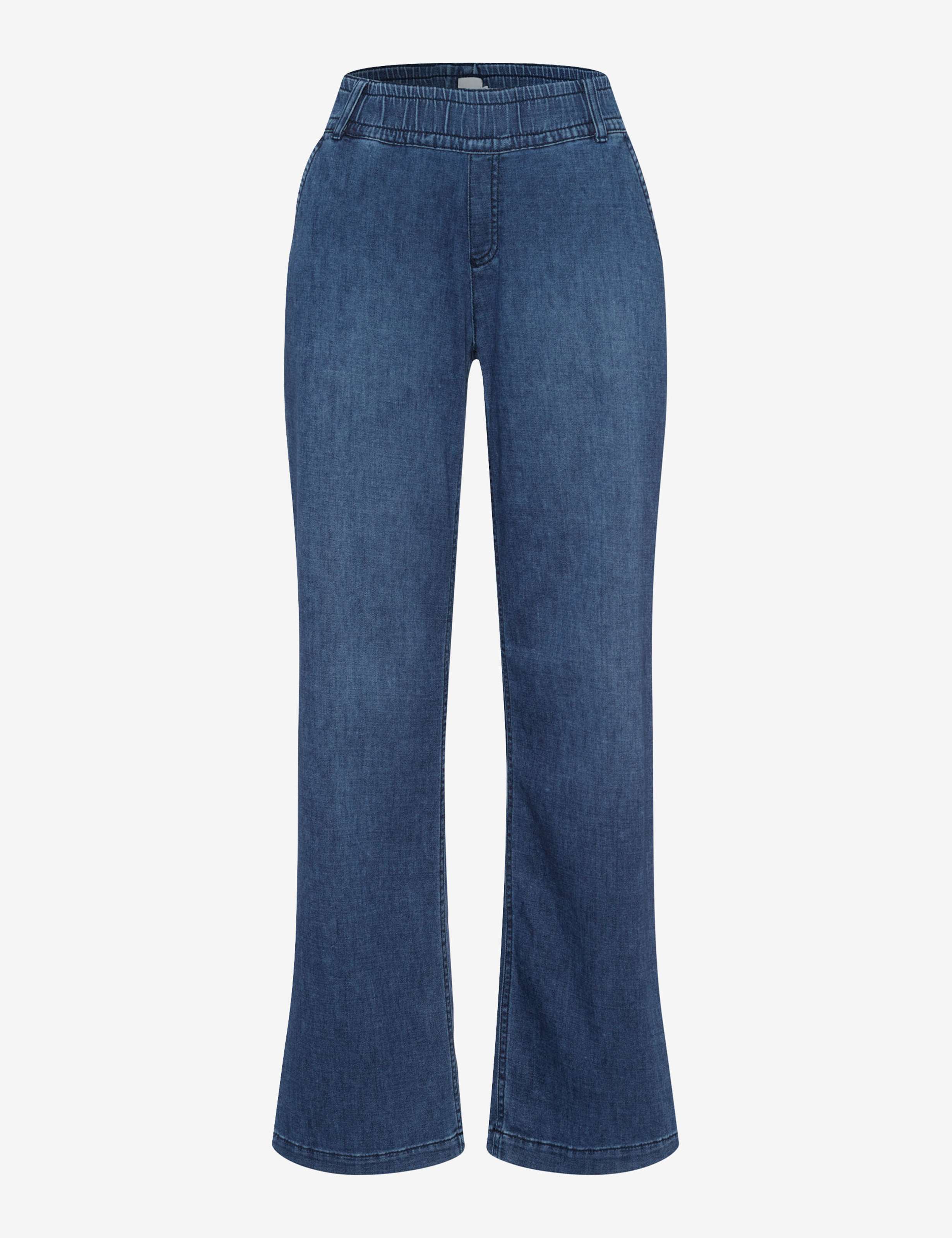 Women Style MAINE Denim Blue Wide Leg Stand-alone front view