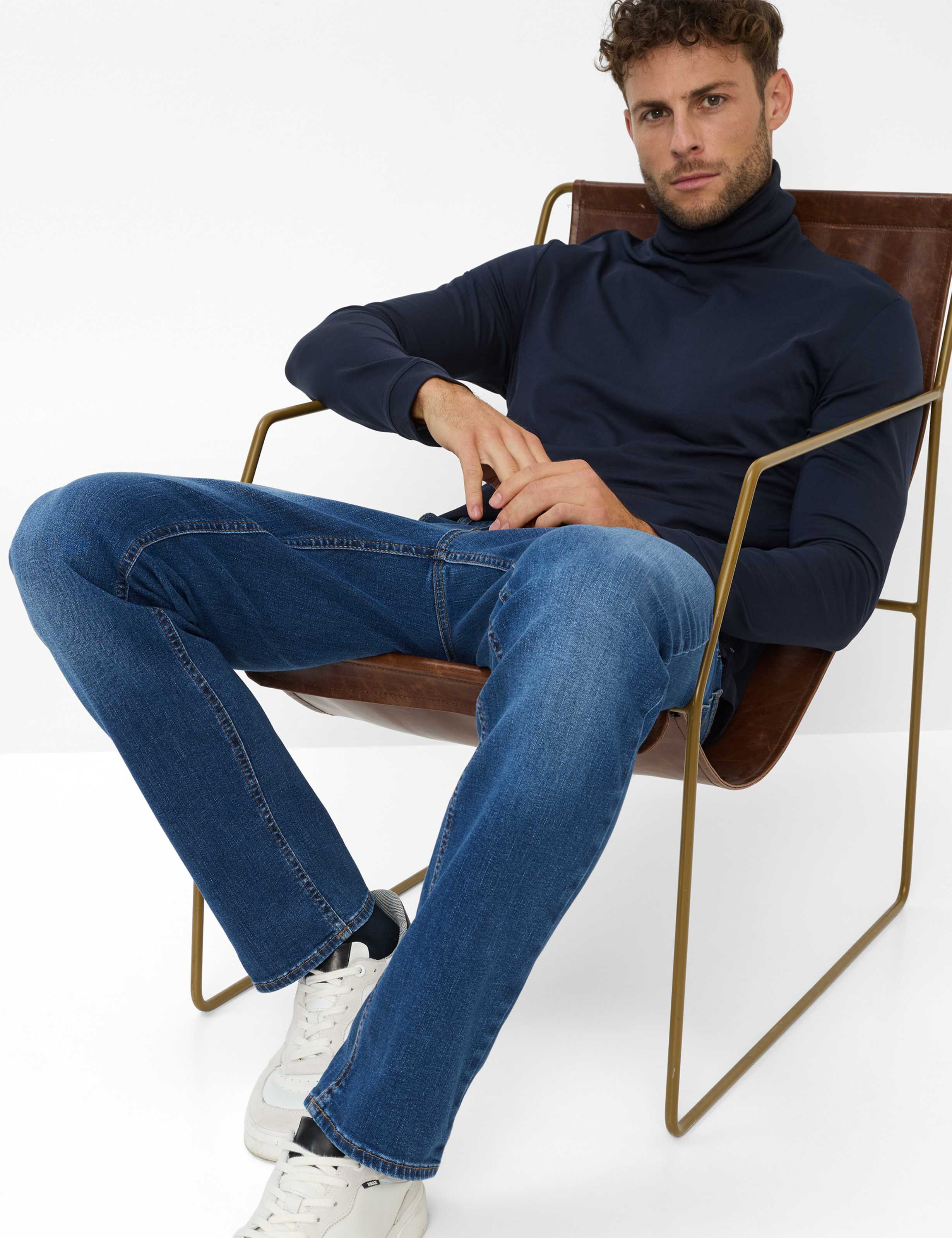 Thumbnail - Brax Herren Five-Pocket-Hose Style COOPER, denim blau, Gr. 30/32