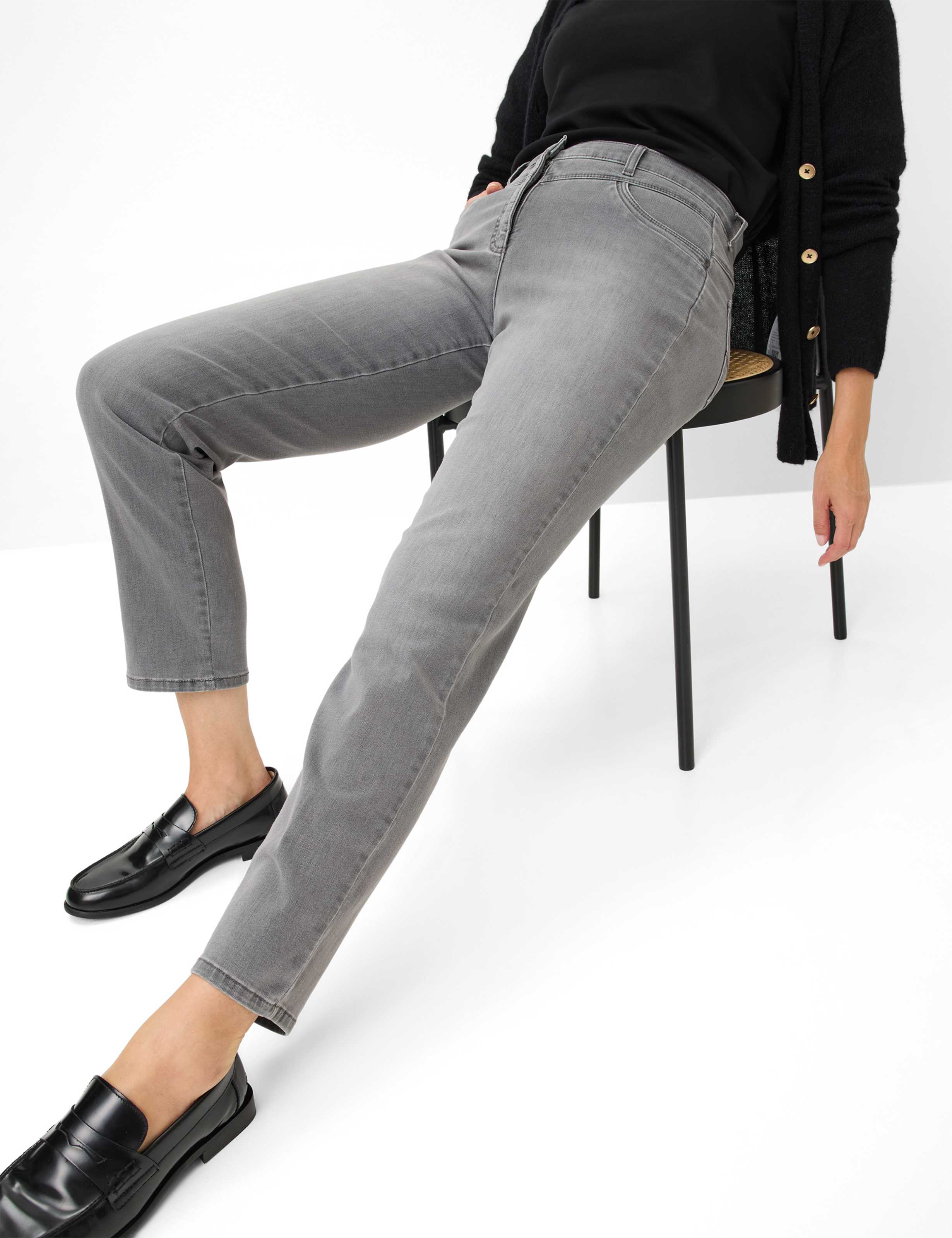 Damen Style CAREN NEW Denim Grau Comfort Plus Fit Detail 1