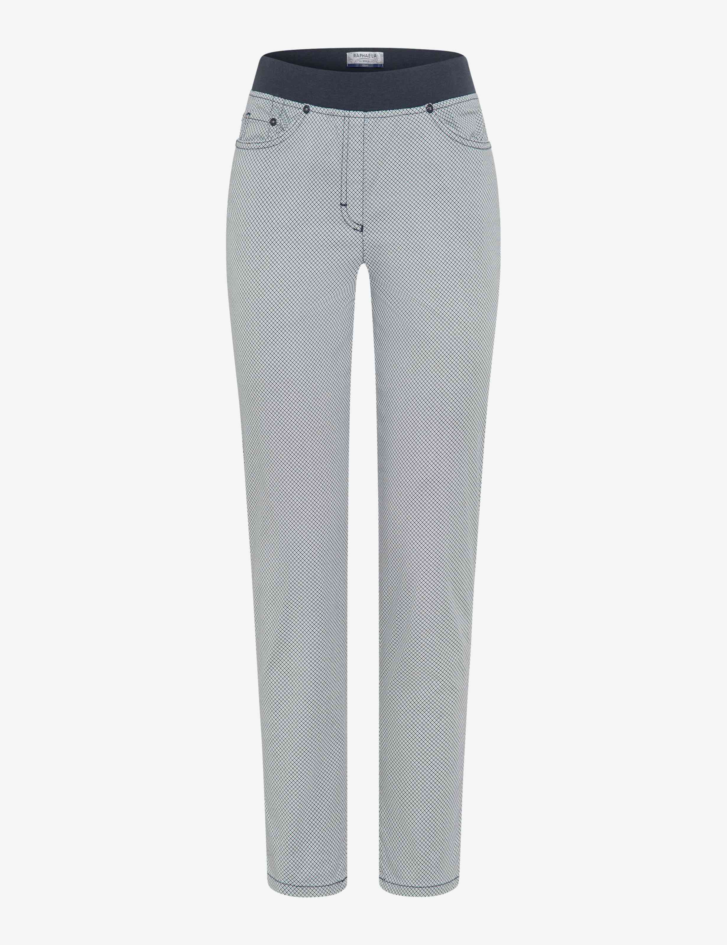 Dame Style PAMINA 6/8 Mørkeblå Slim Fit Udskæring foran