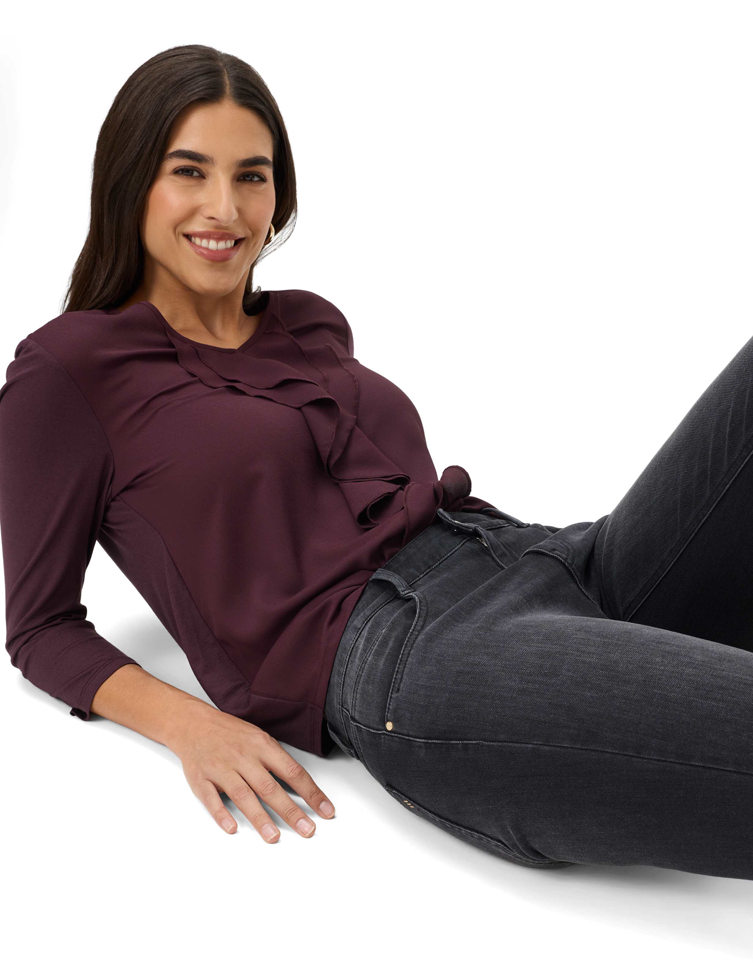 Women Style SHAKIRA Denim Dark Gray Slim Fit Detail 1