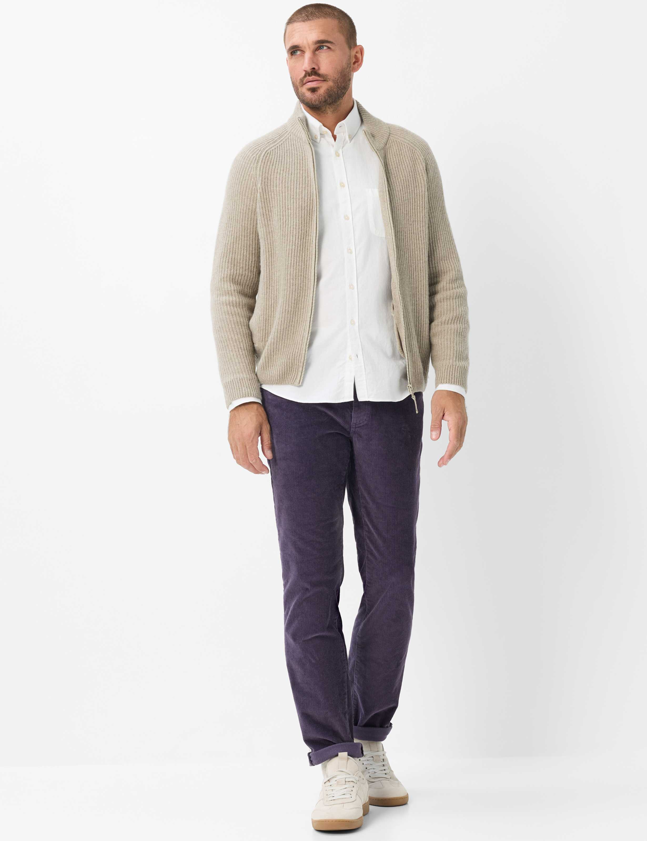 Men Style CADIZ Dark Purple Straight Fit Model Outfit