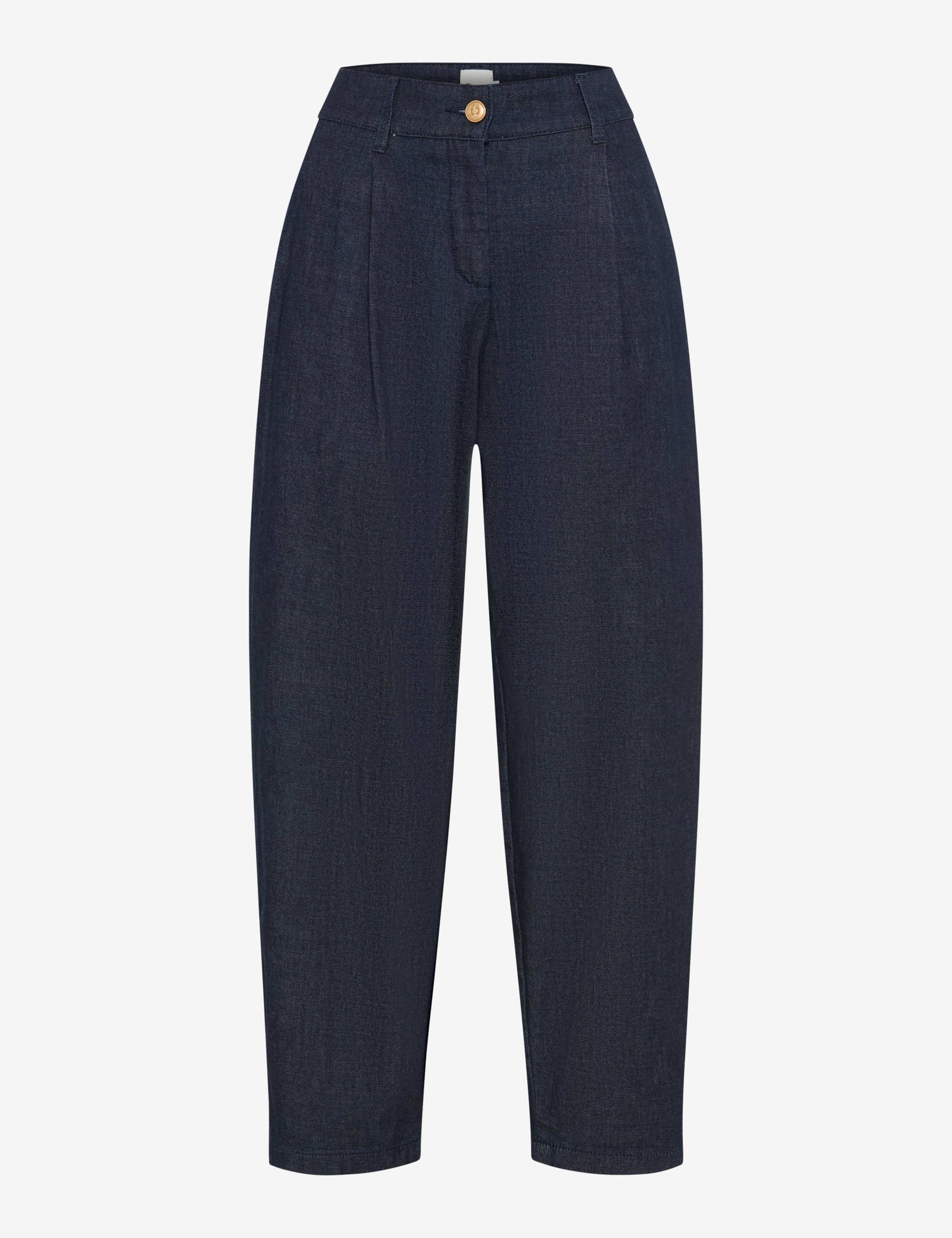 Dame Style MEGAN S Denim Mørkeblå Relaxed Fit Udskæring foran