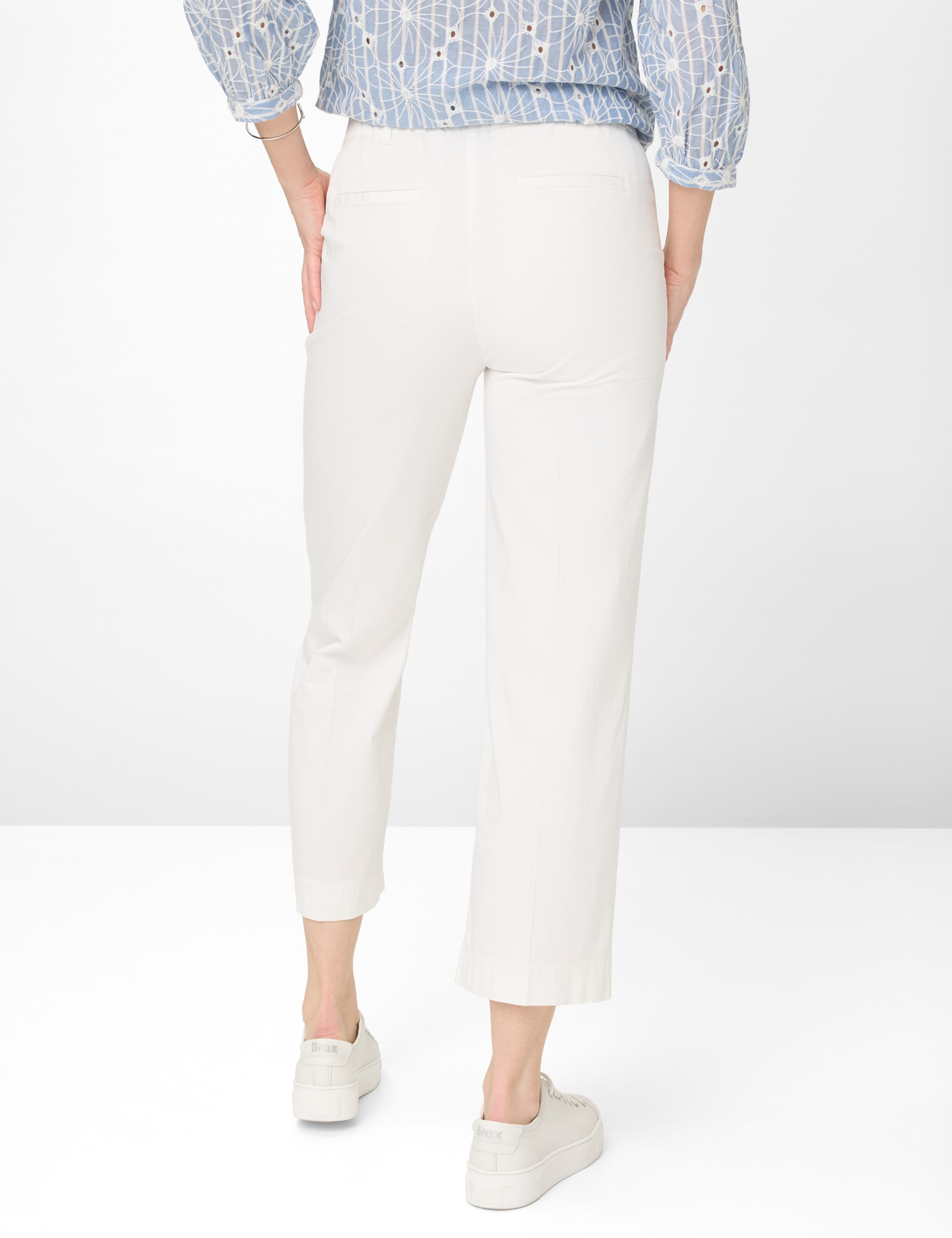 Dames Style PEGGY CULOTTE Wit Slim Fit Model achterkant