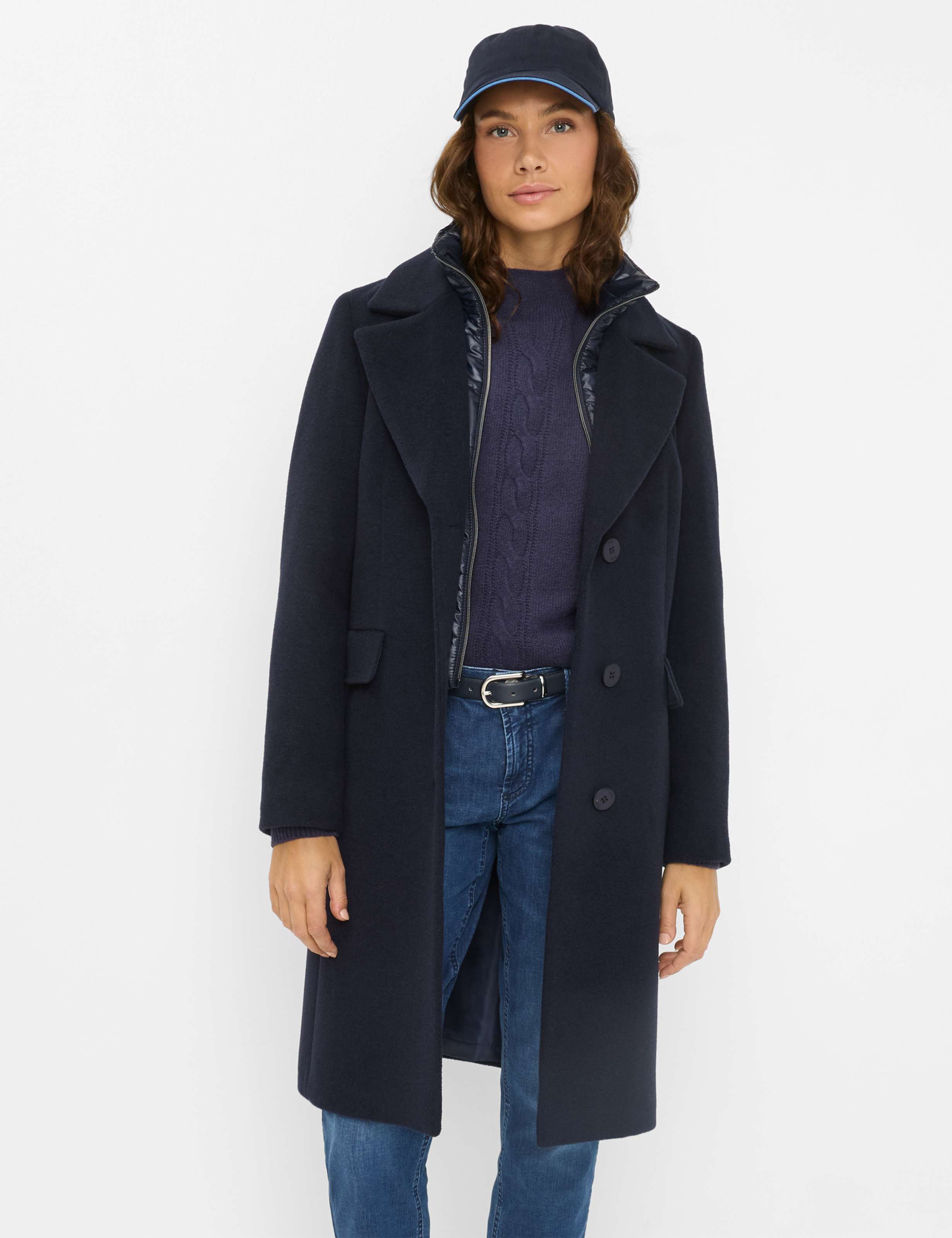 Thumbnail - Brax Damen Kurzmantel Style MILANO navy, dunkelblau, Gr. 44