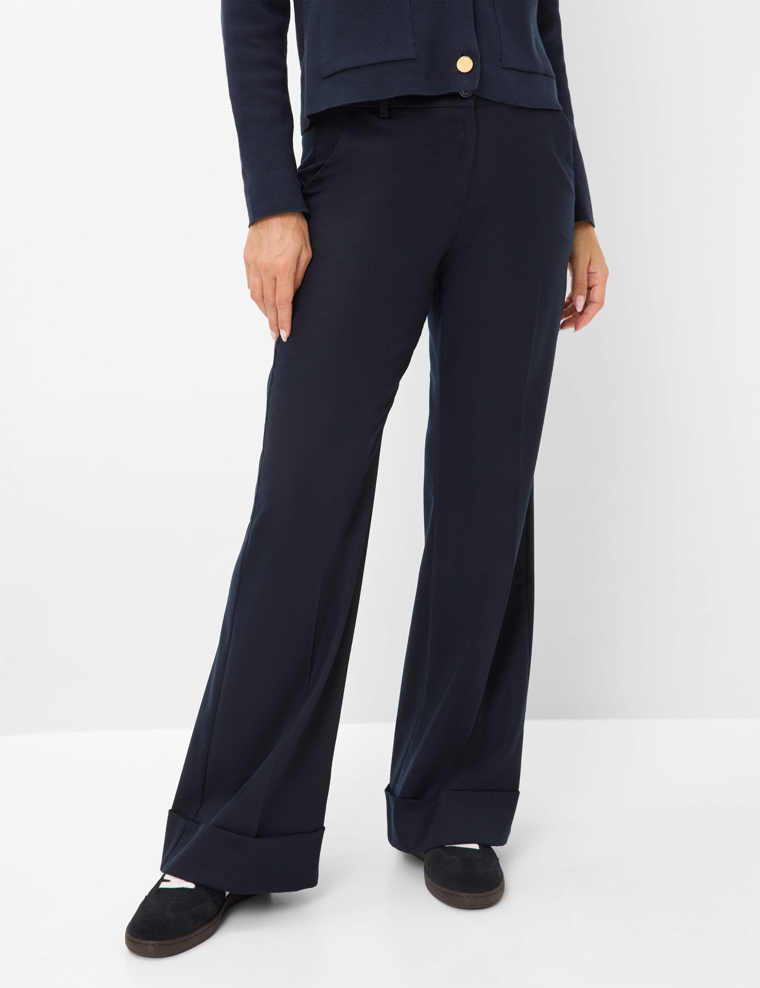 Thumbnail - Brax Damen Palazzohose Style MAINE NAVY, dunkelblau, Gr. 40K