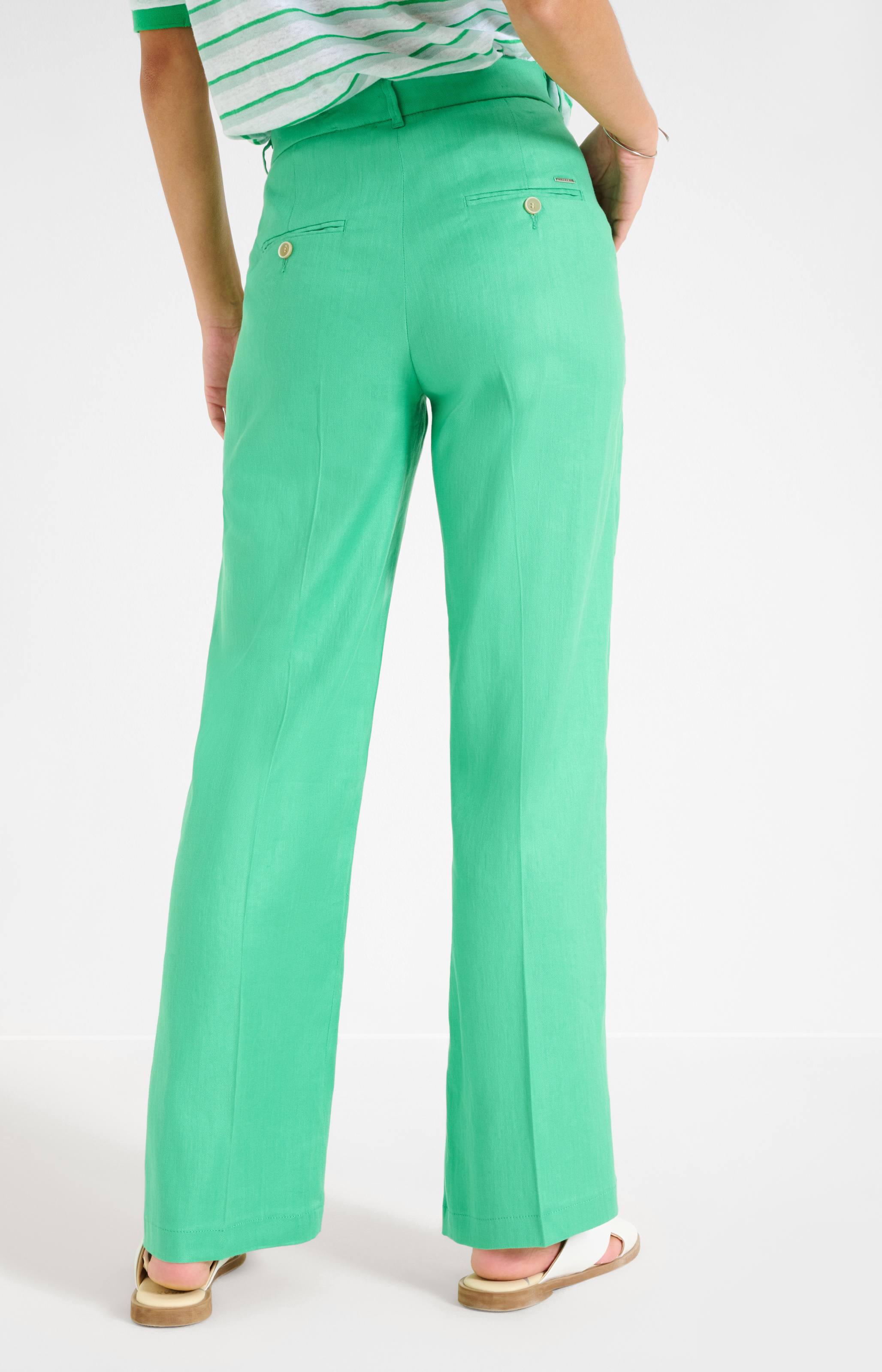 Women Style MAINE APPLE GREEN Wide Leg Model back