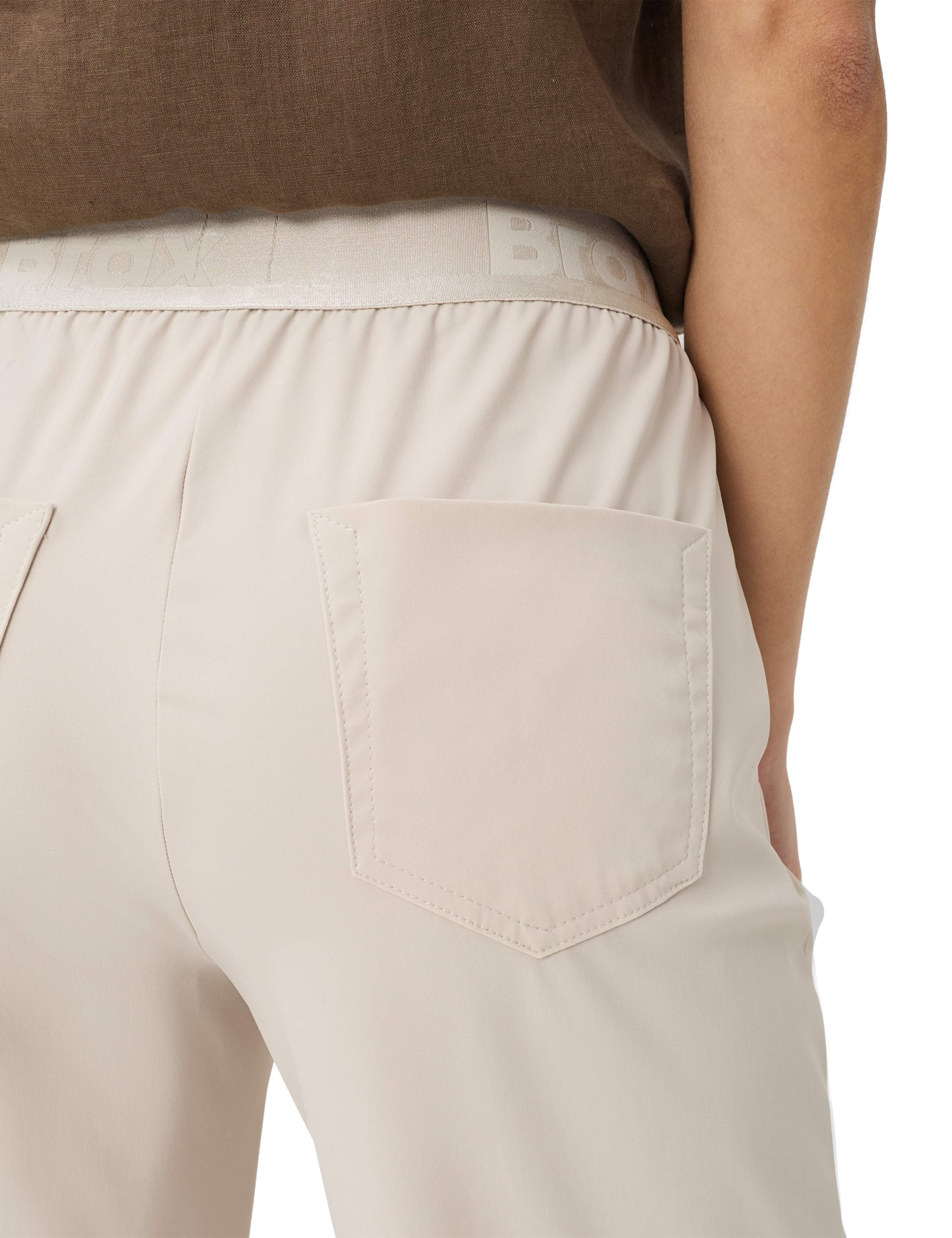 Dame Style MAINE Lysbrun Wide Leg Detalje 1