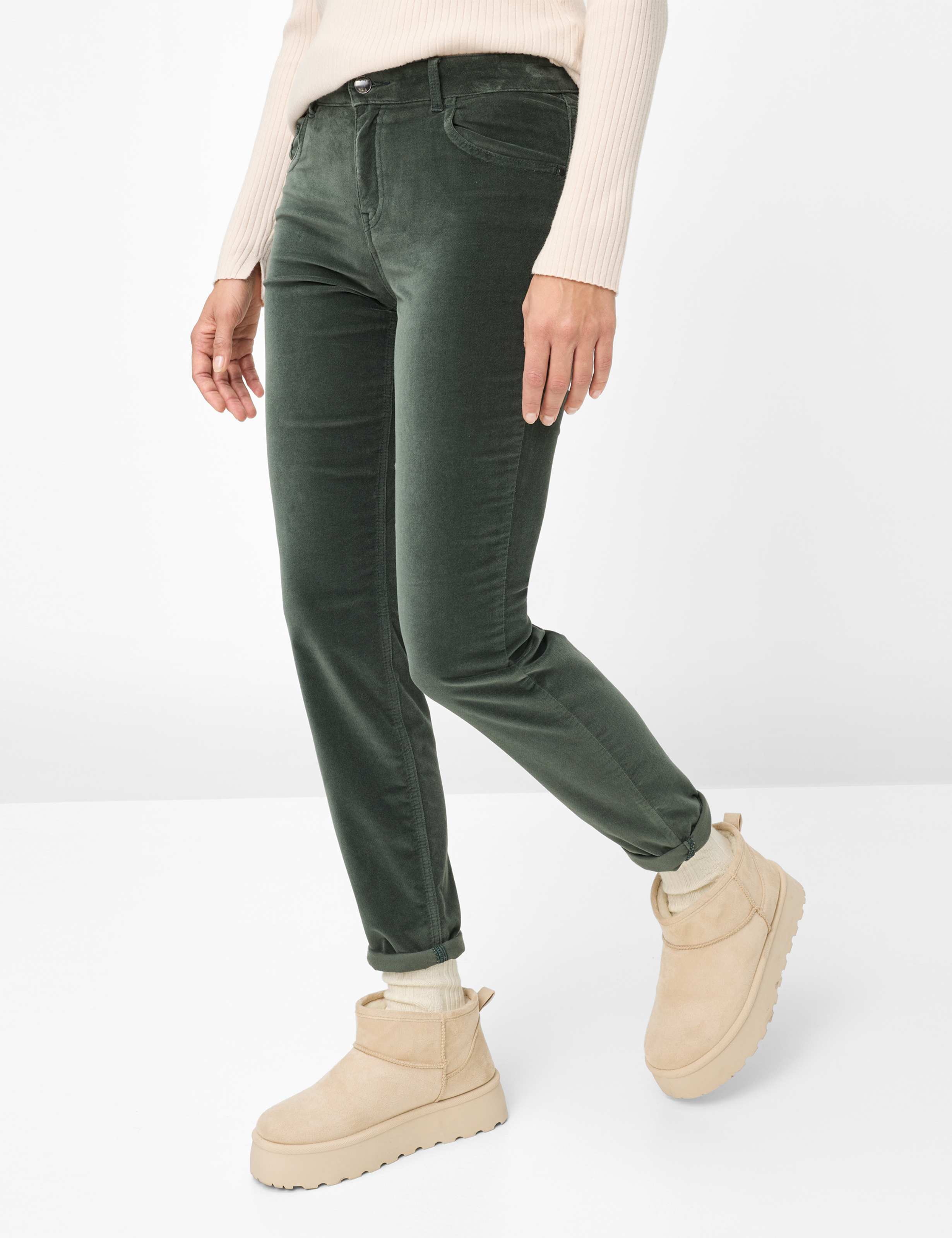 Thumbnail - Brax Damen Röhrenjeans Style SHAKIRA DEEP FOREST, dunkelgrün, Gr. 44L