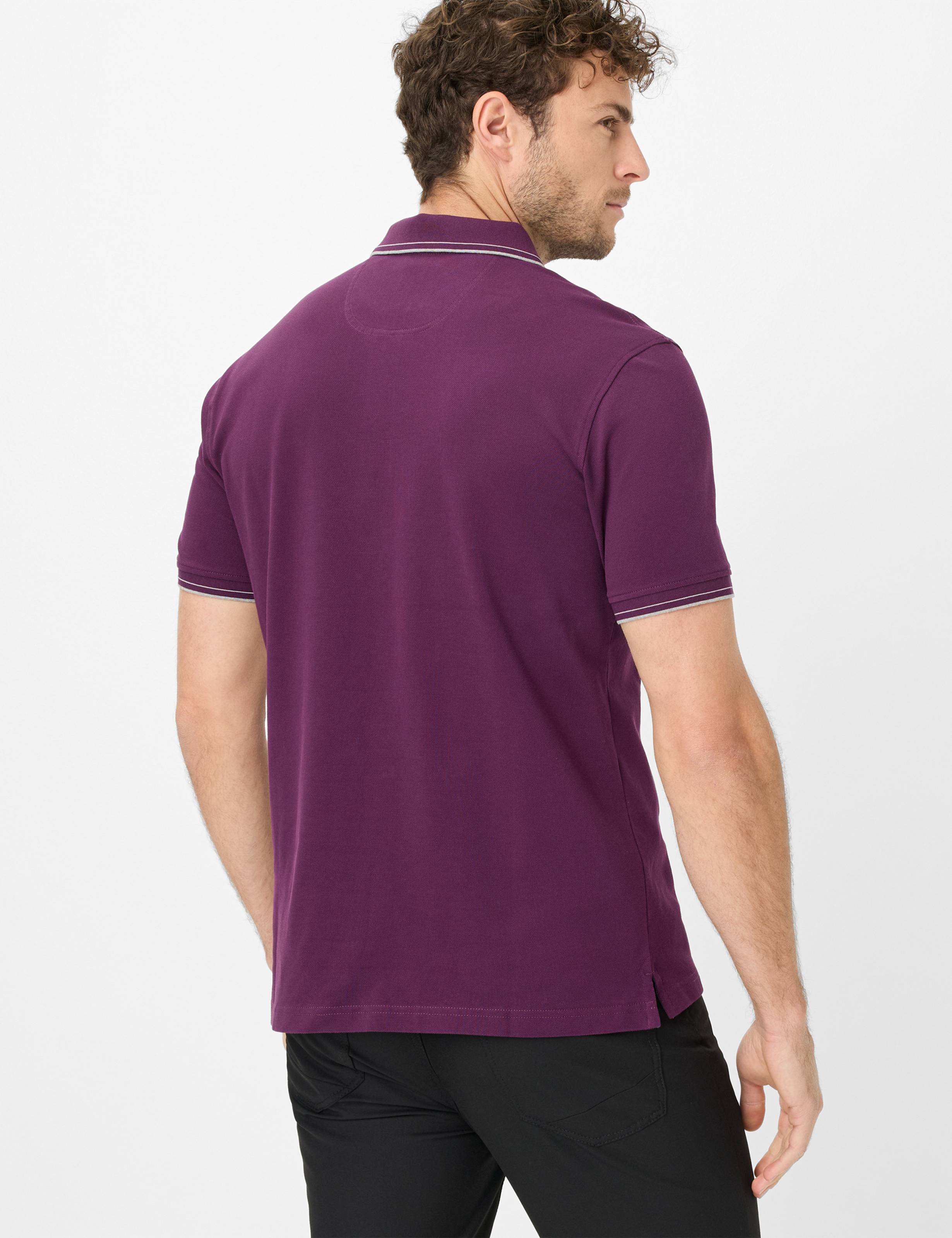 Thumbnail - Brax Herren Polo Style PETE blackberry, dunkles lila, Gr. XXL