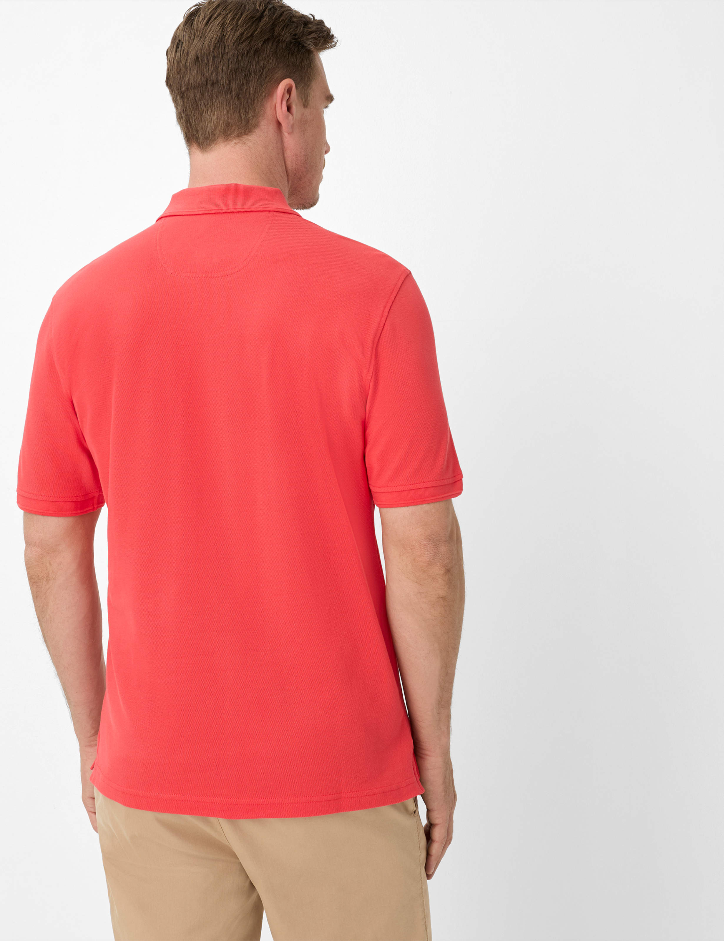 Thumbnail - Brax Herren Polo Style PETE hibiscus, Rot, Gr. M