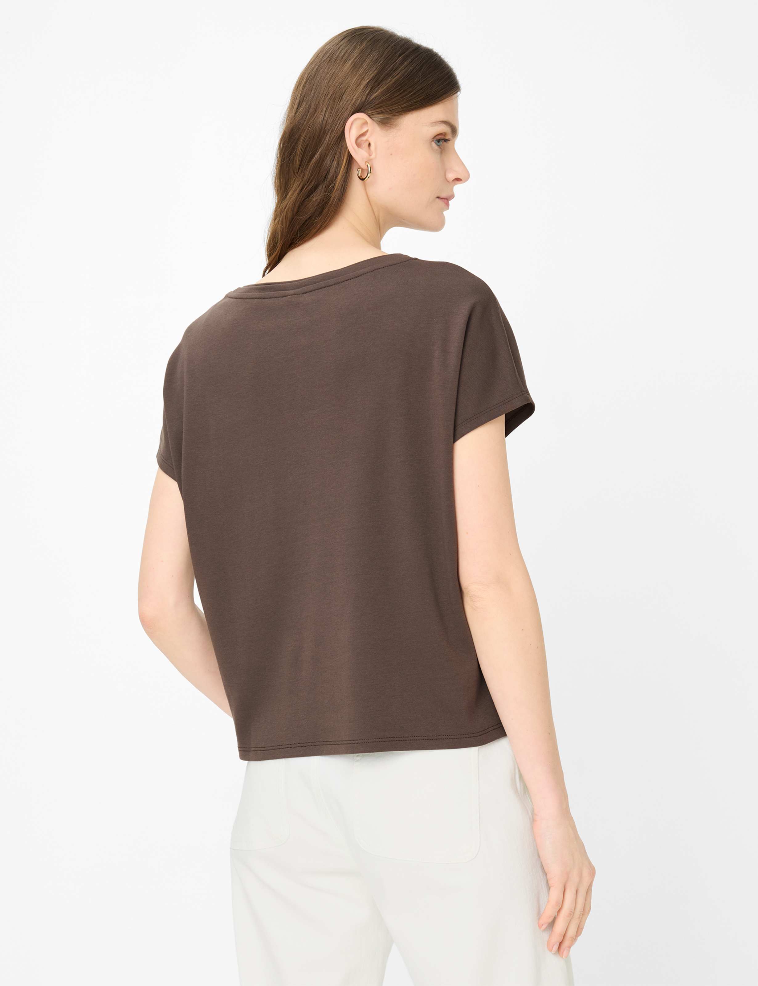 Thumbnail - Brax Damen Shirt Style CATHY S dark ebony, dunkelbraun, Gr. 48