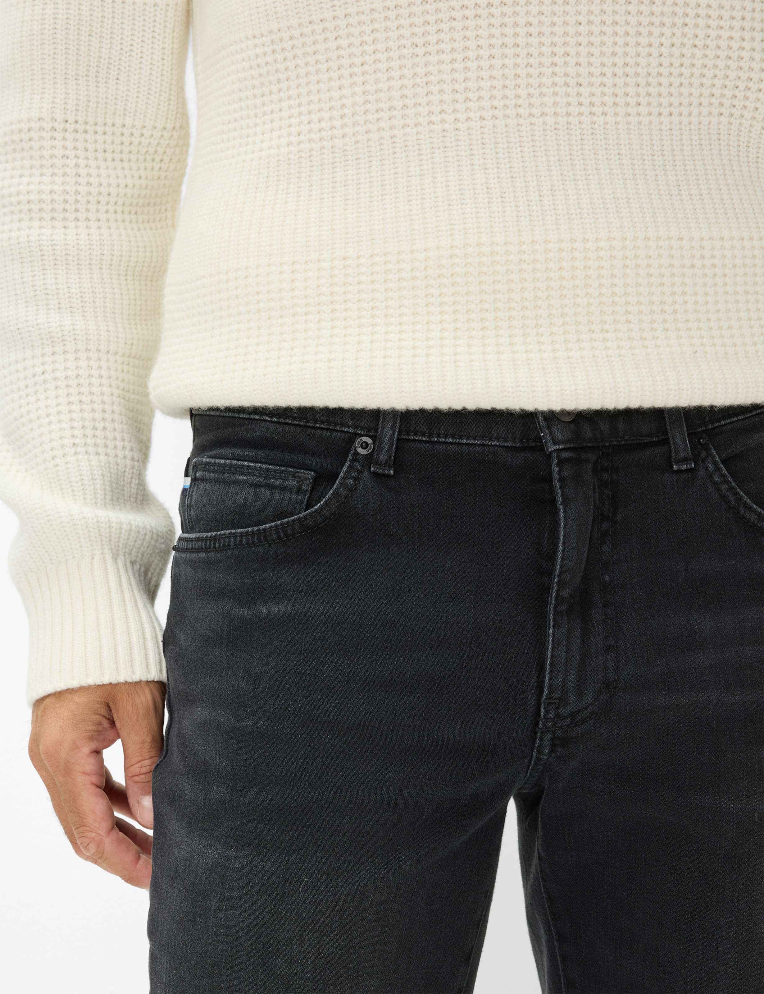 Herren Style CADIZ Denim Dunkelgrau Straight Fit Detail 2