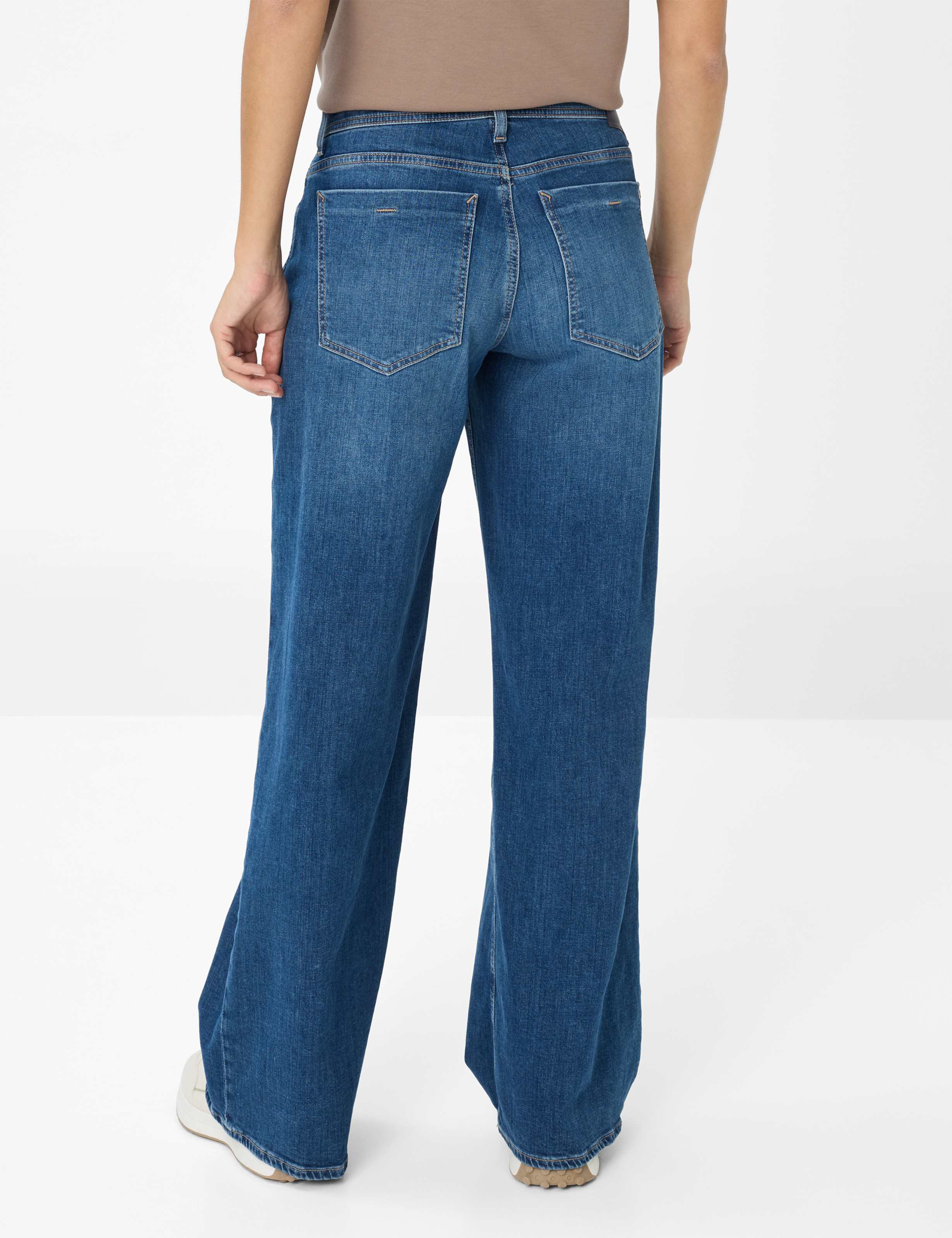 Damen Style MORGAN Blau Wide Leg Model Rueck
