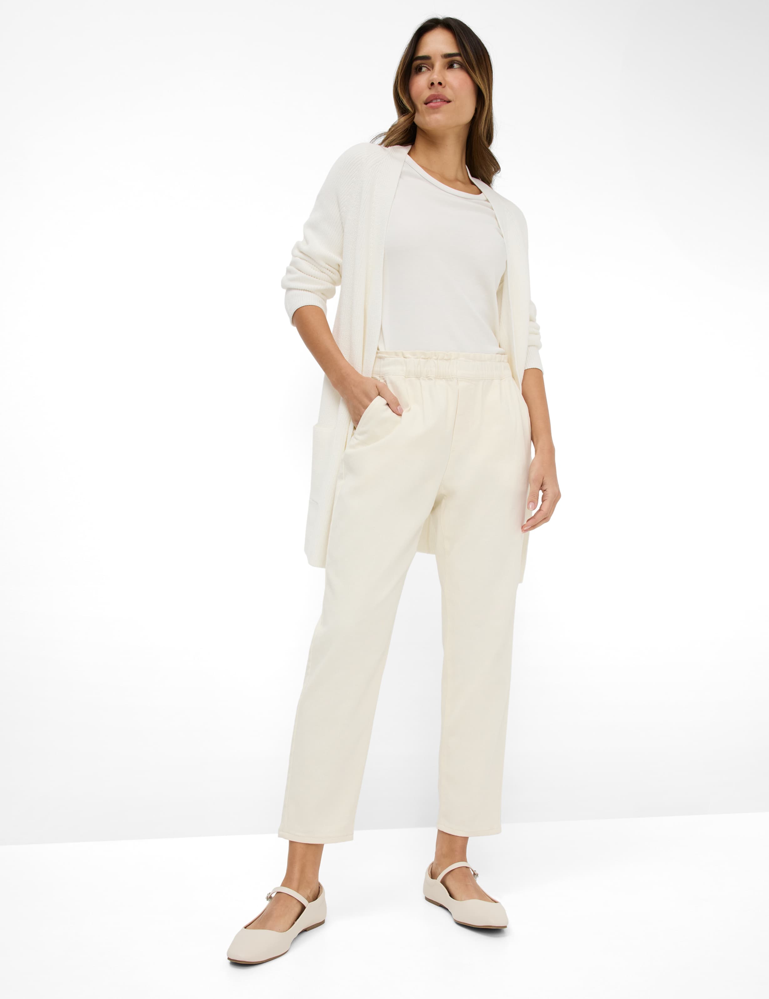 Damen Style MONA S Denim Cremeweiß Relaxed Fit Model Outfit