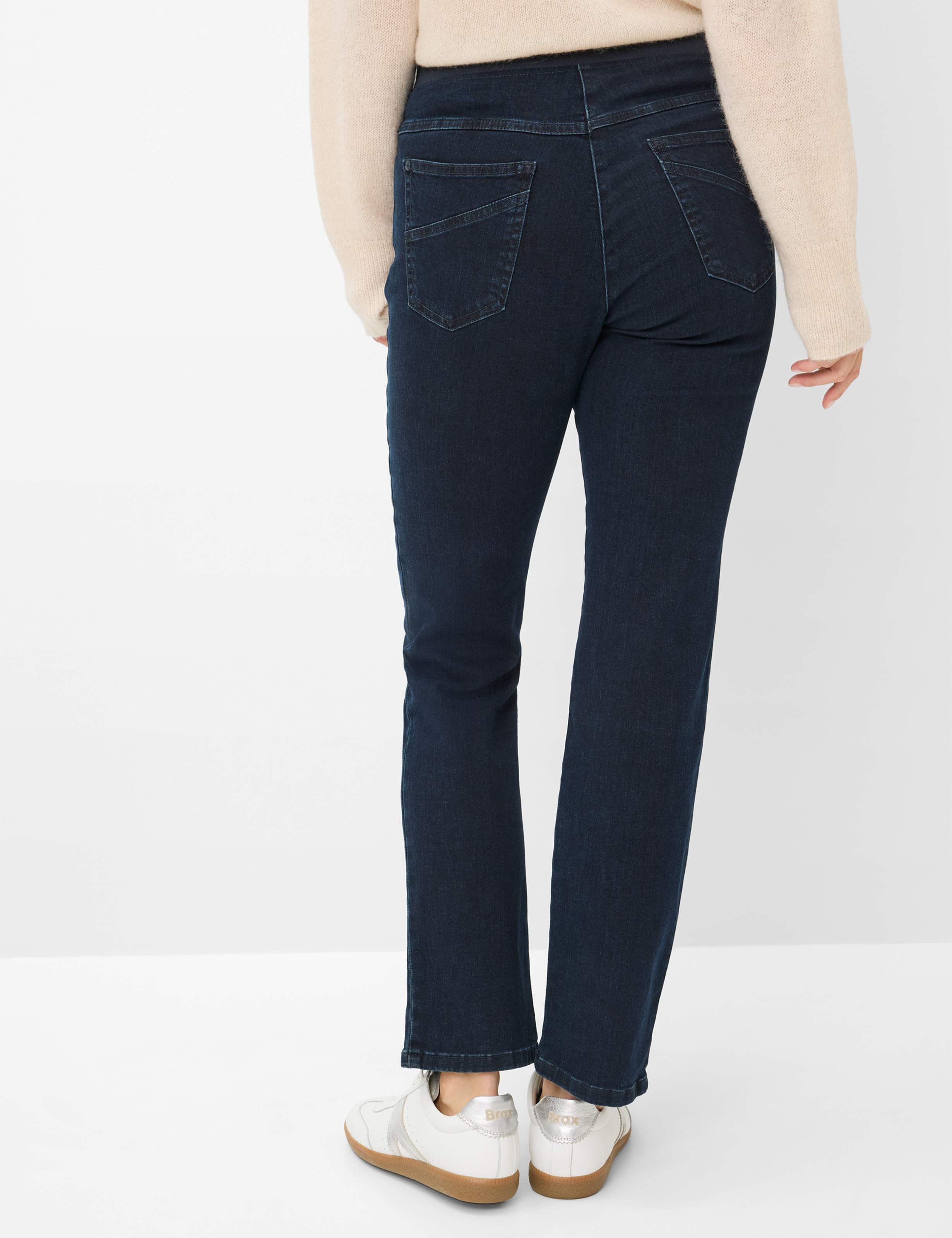 Femme Style CARINA Denim Bleu Foncé Comfort Plus Fit Dos mannequin