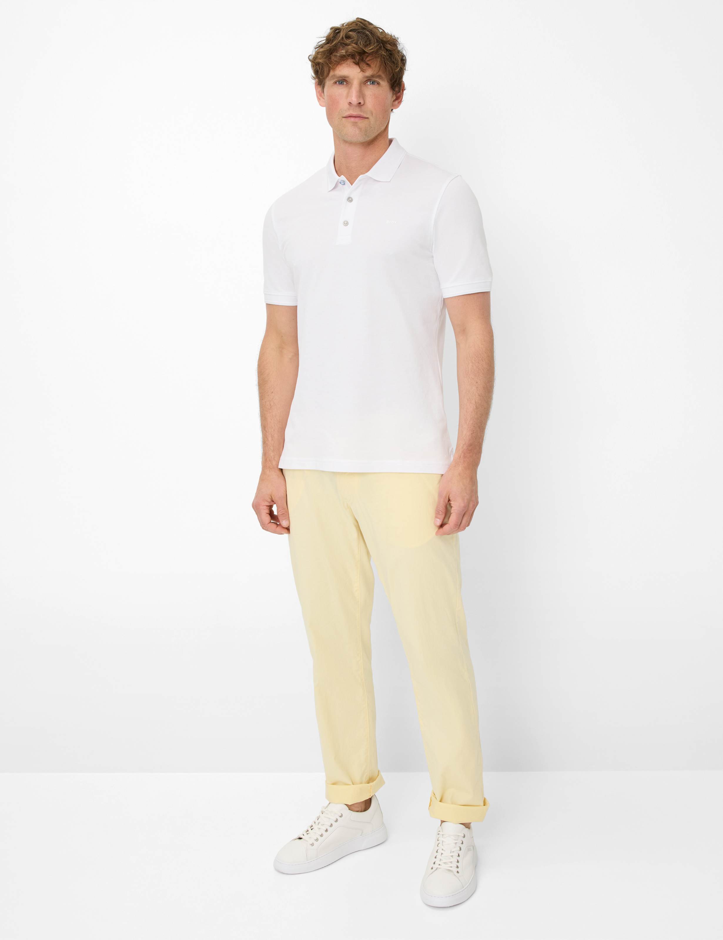 Herren Style CADIZ Hellgelb Straight Fit Model Outfit