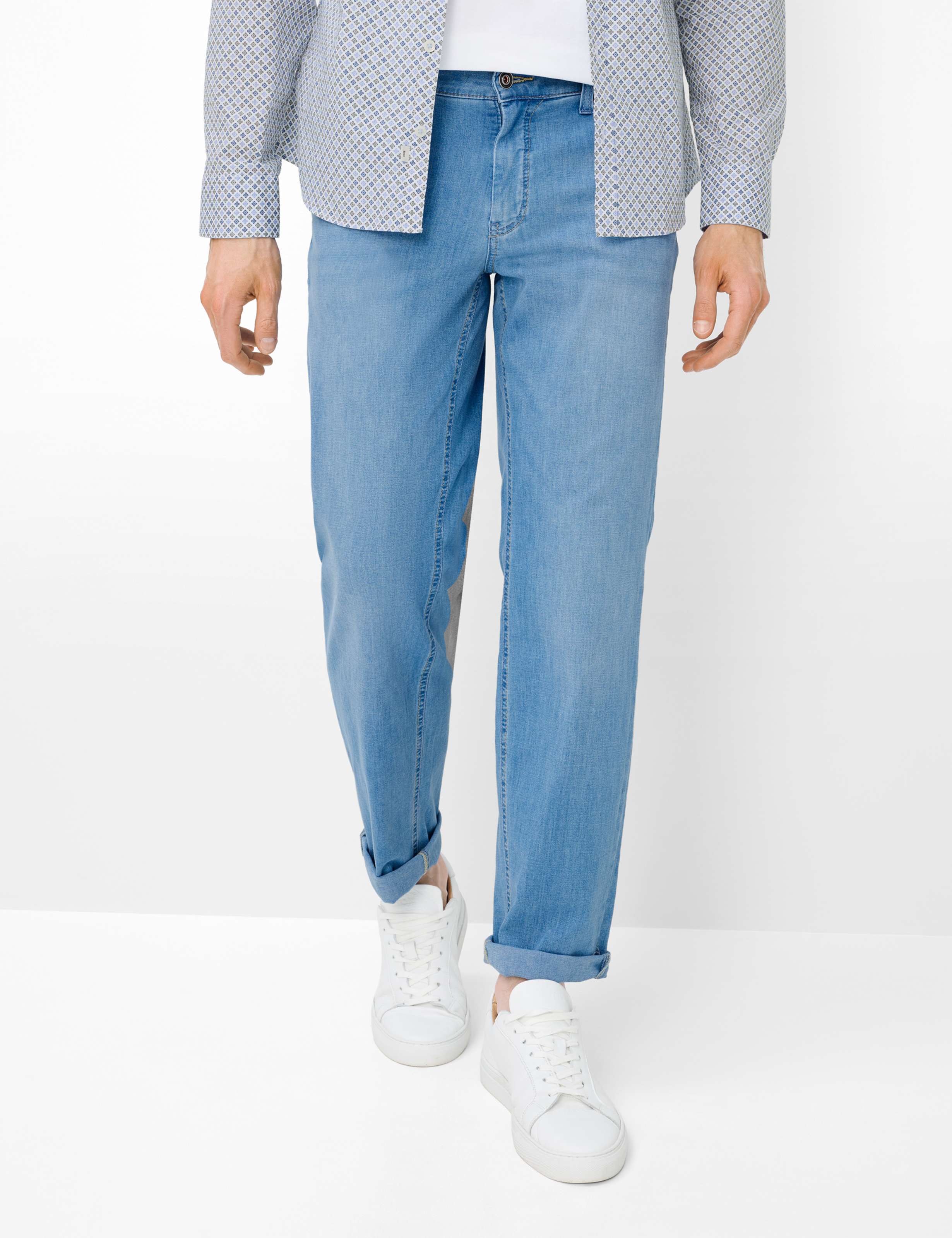 Thumbnail - Eurex by Brax Herren Five-Pocket-Hose Style LASSE BLEACHED, denim hellblau, Gr. 44/34