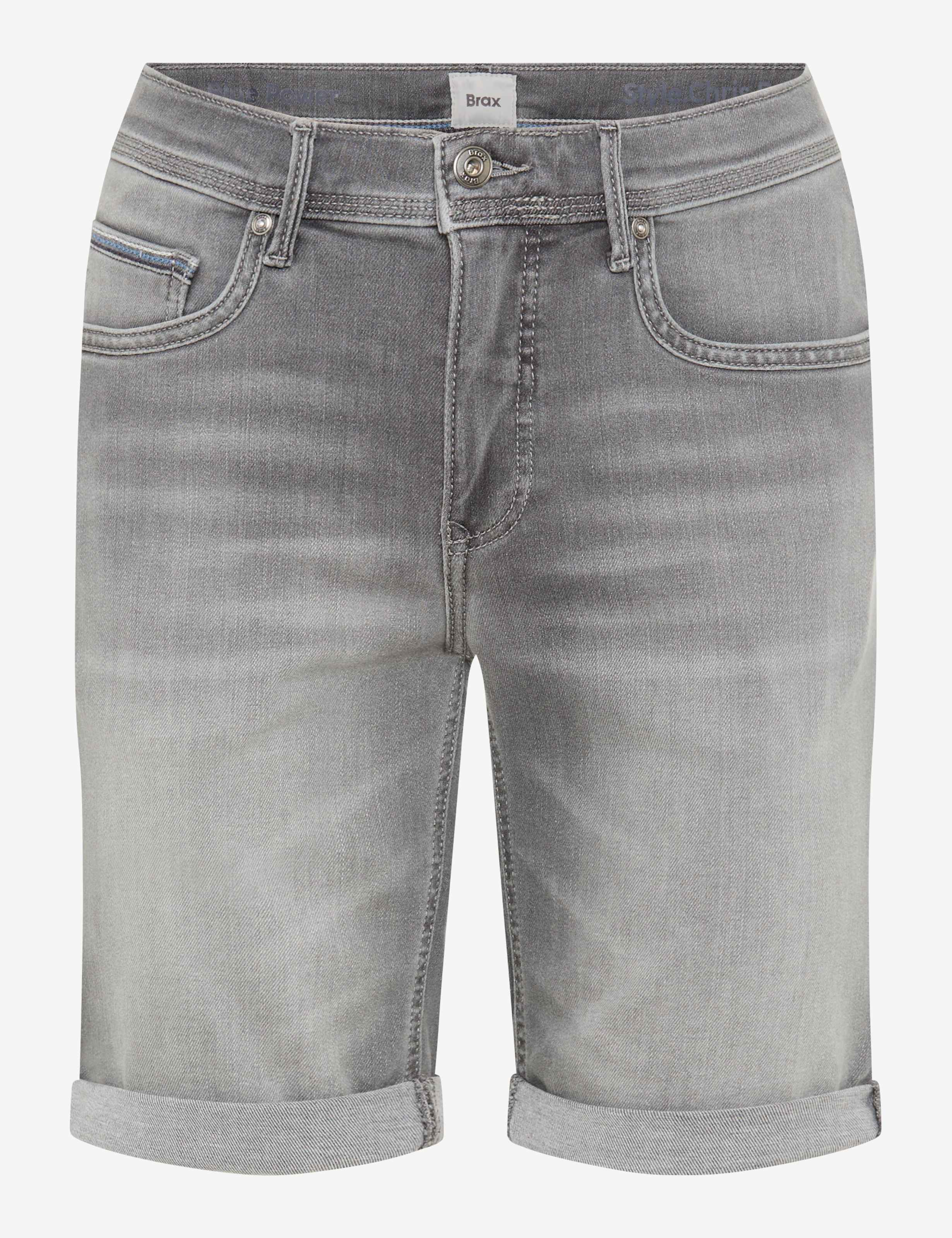 Homme Style CHRIS B Denim Gris Moyen Slim Fit Détourage avant