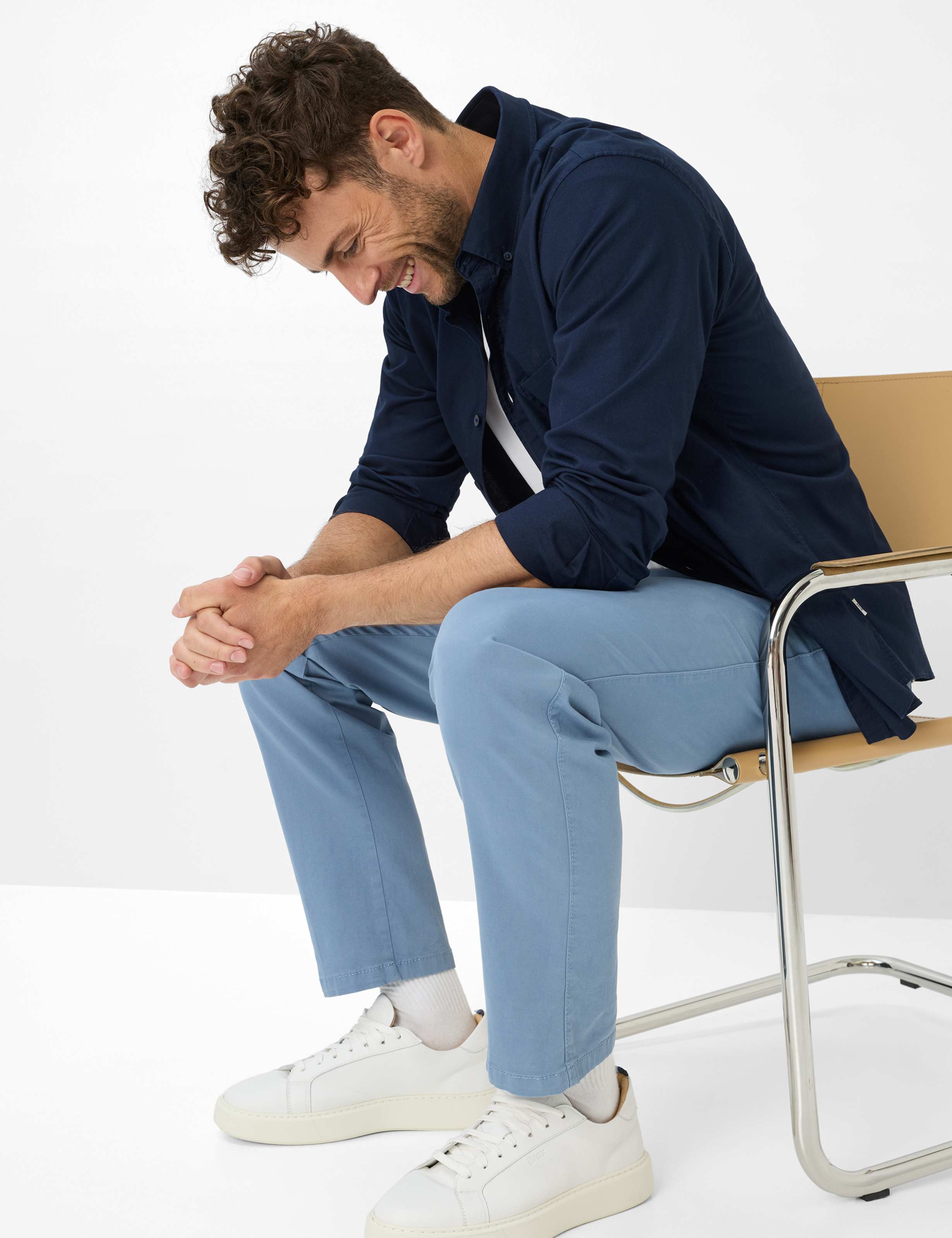 Heren Style EVEREST Lichtblauw Regular Fit Detail 1