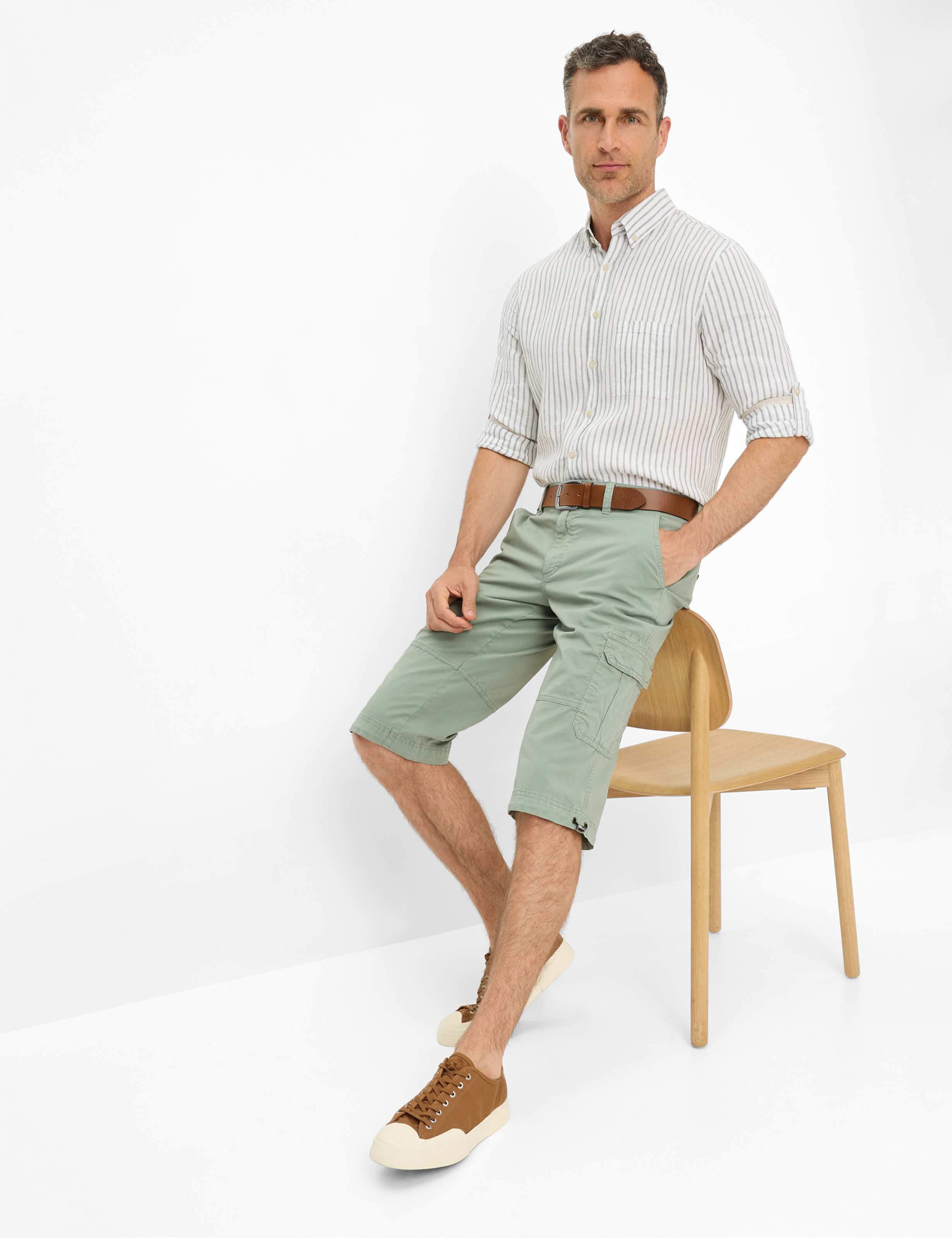 Herren Style BILL Hellgrün Regular Fit Detail 1