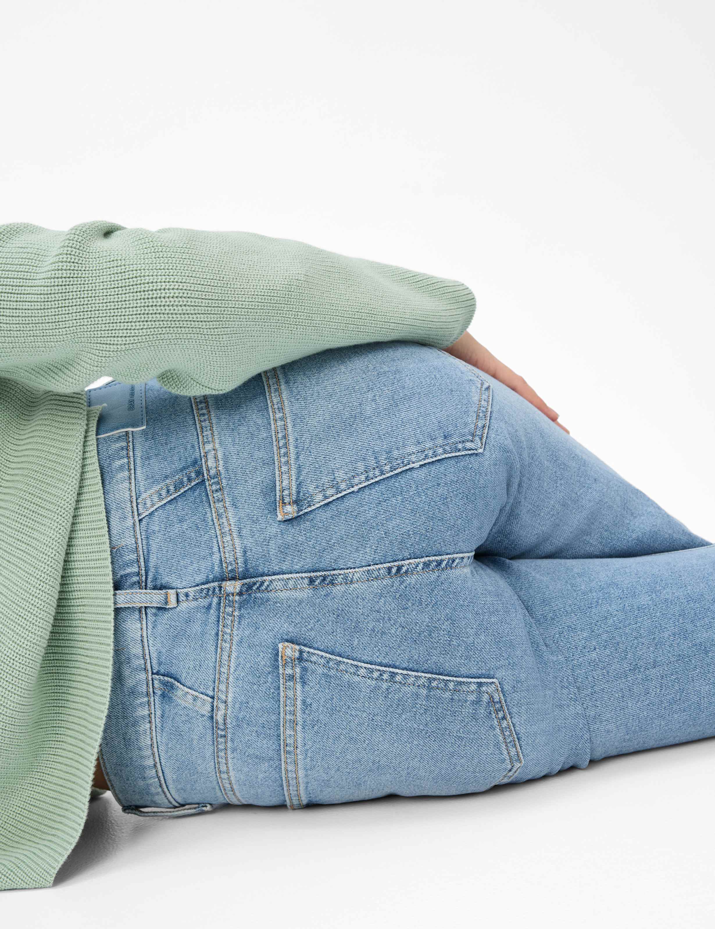 Dame Style MAINE Denim Blå Wide Leg Detalje 1