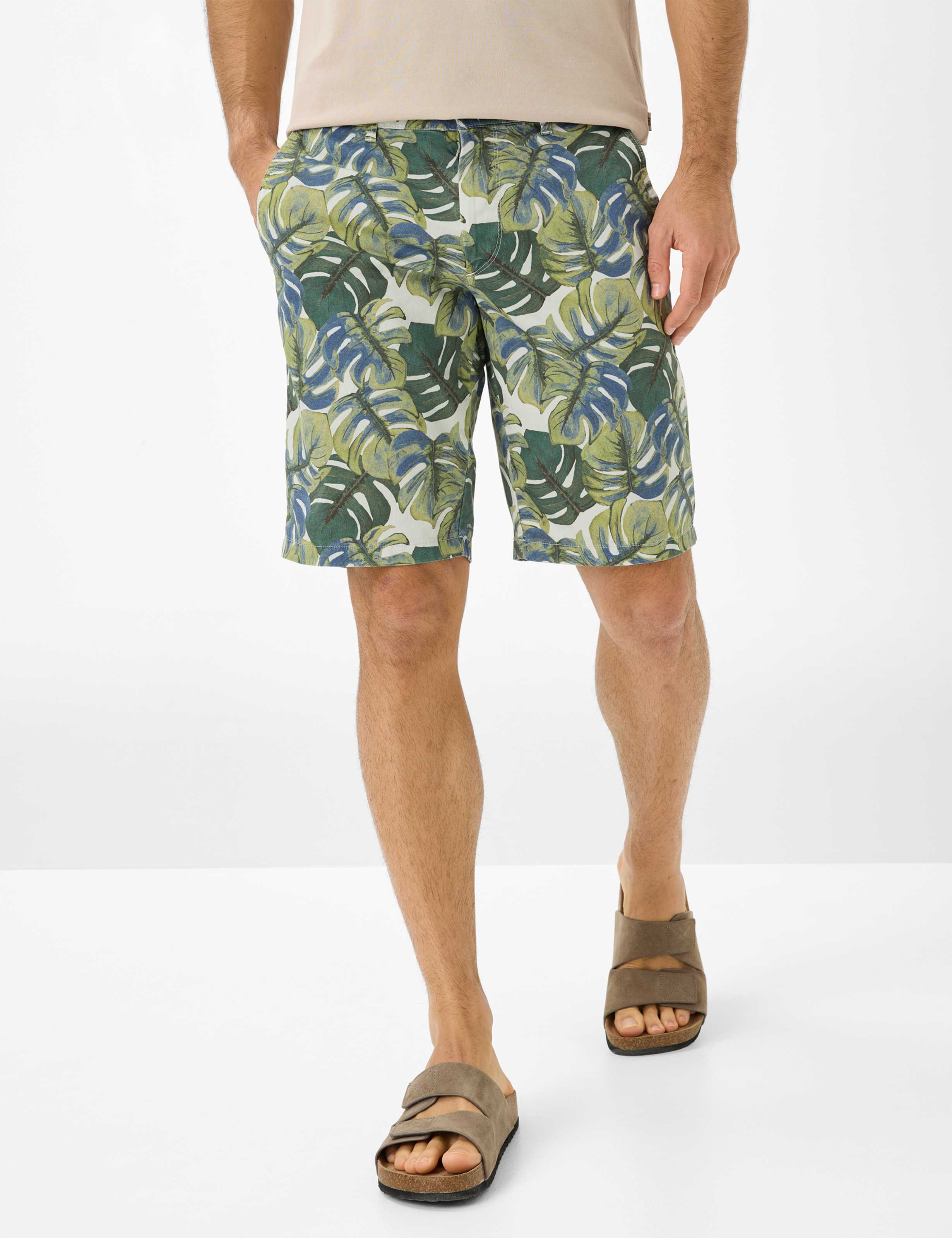 Thumbnail - Brax Herren Bermuda Style BOZEN THYME, grün, Gr. 32