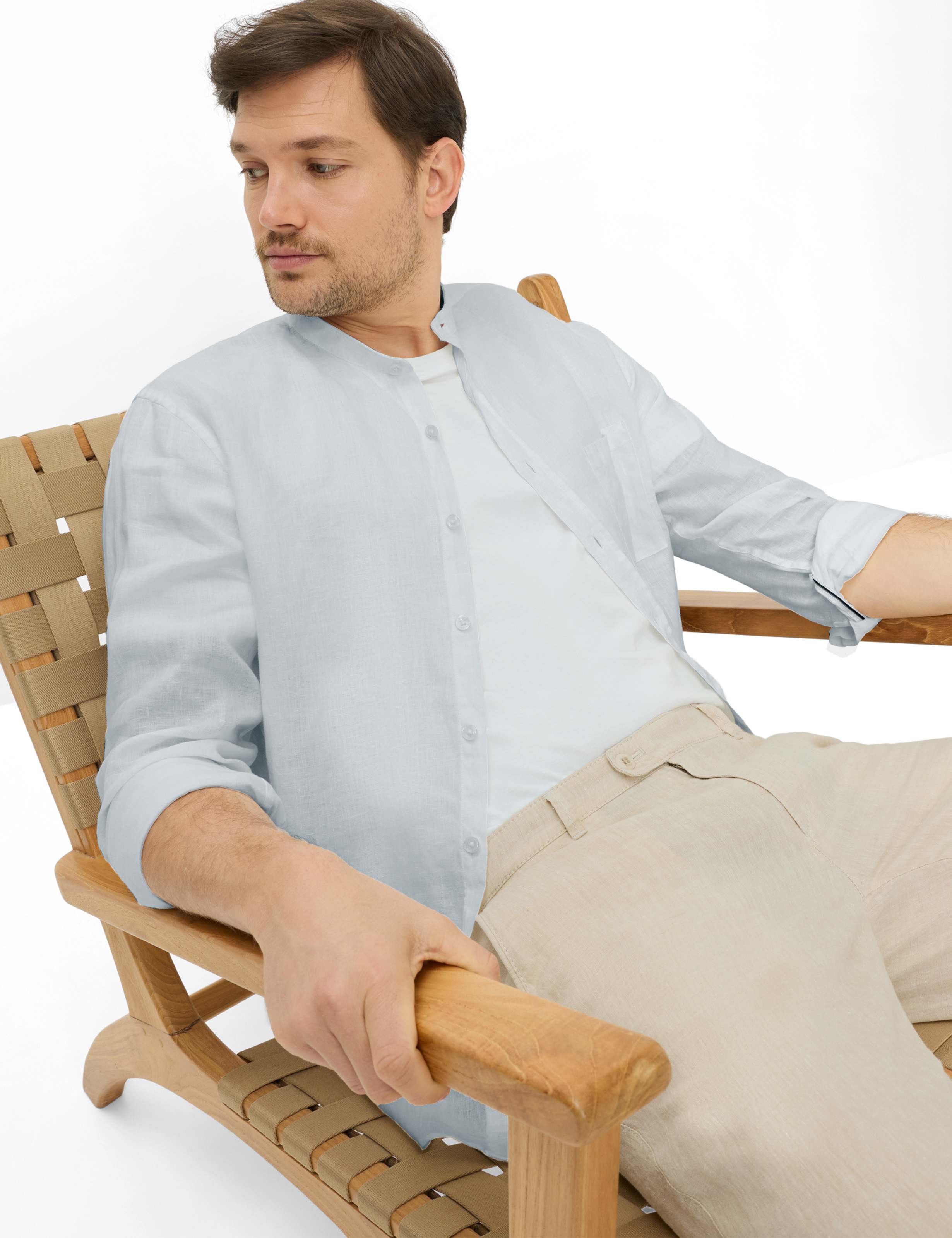 Heren Style FABIO Lichtbeige Modern Fit Detail 1