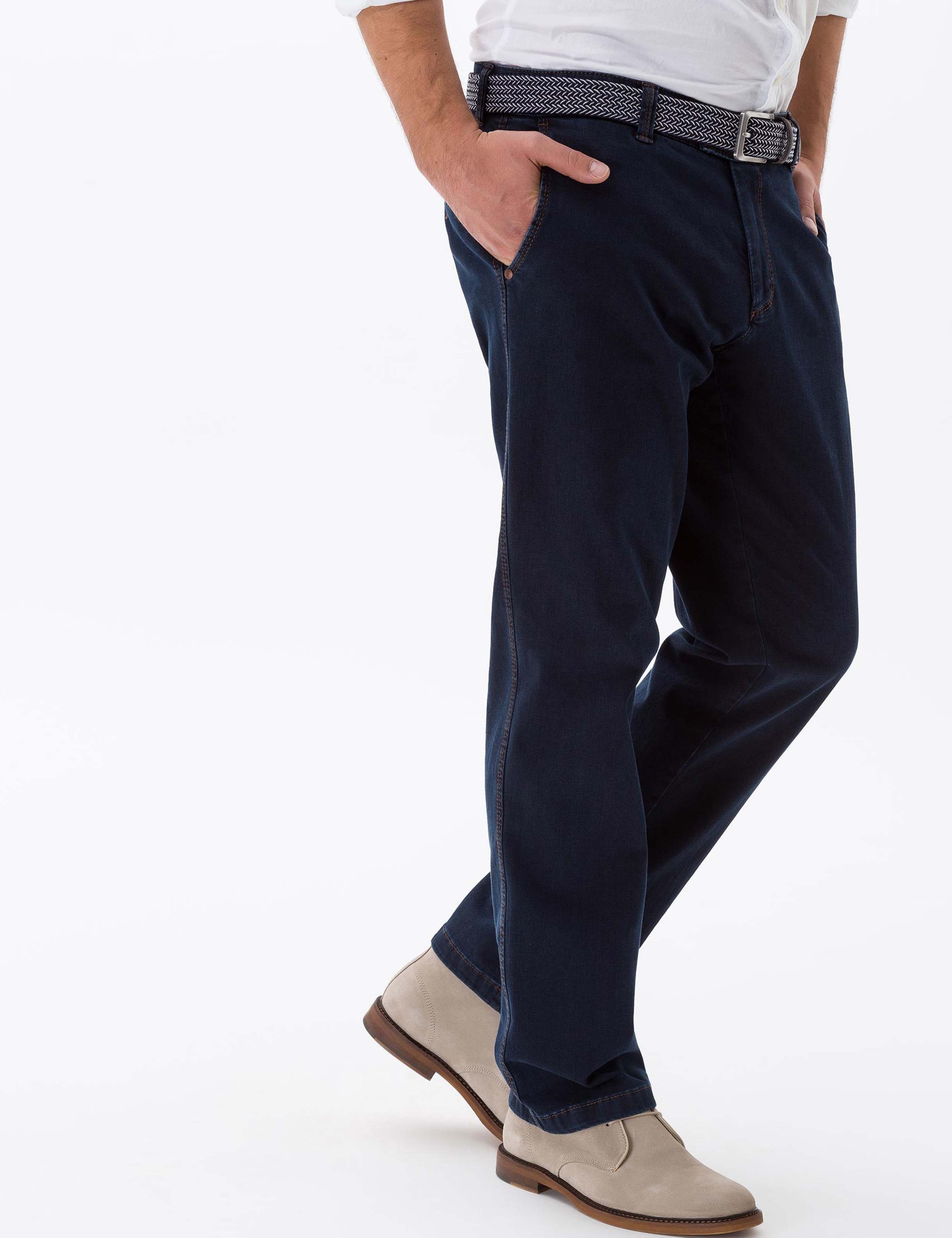 Herren Style JIM 316 Denim Dunkelblau Regular Fit Model Rueck