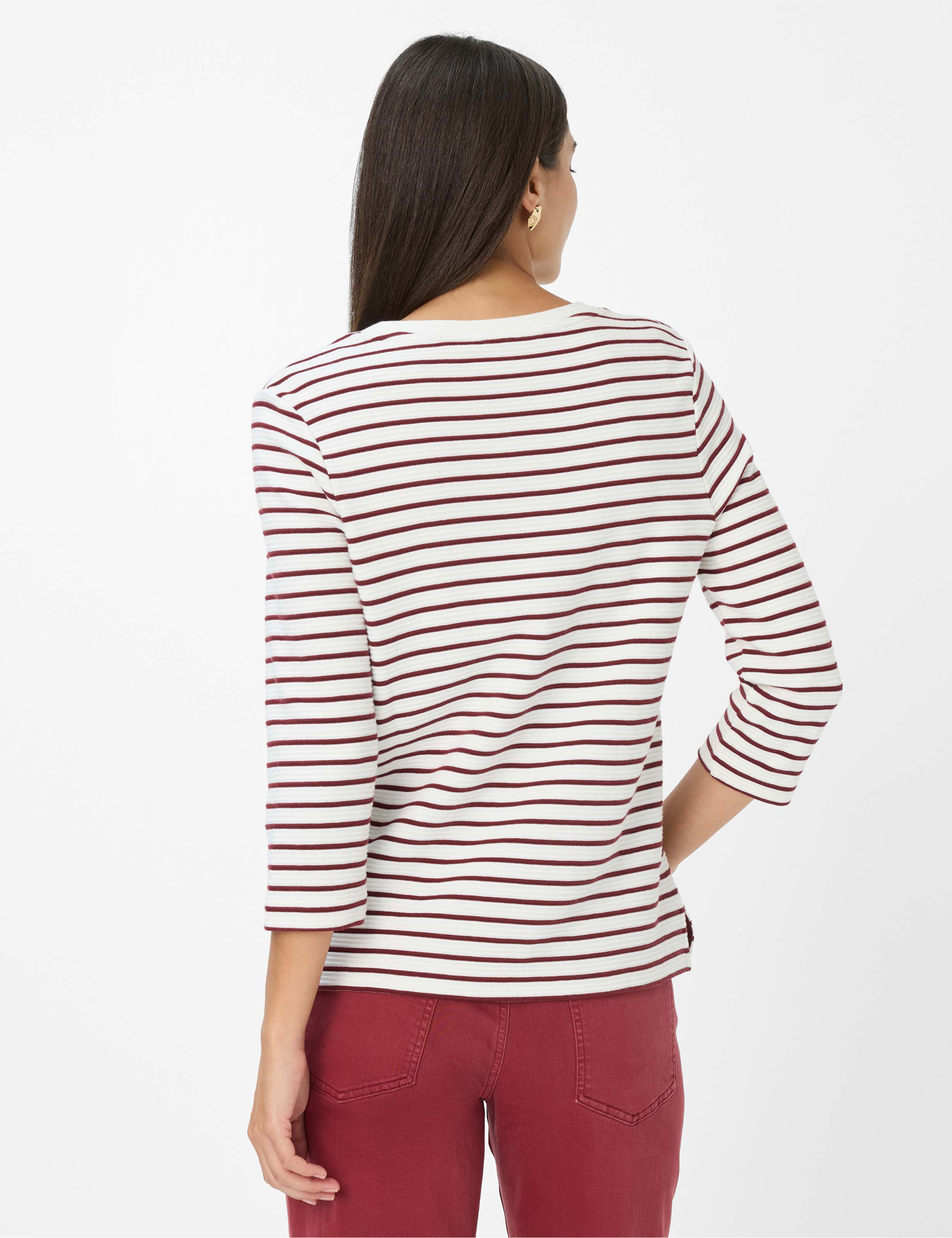 Women Style BONNIE Dark Red  Model back