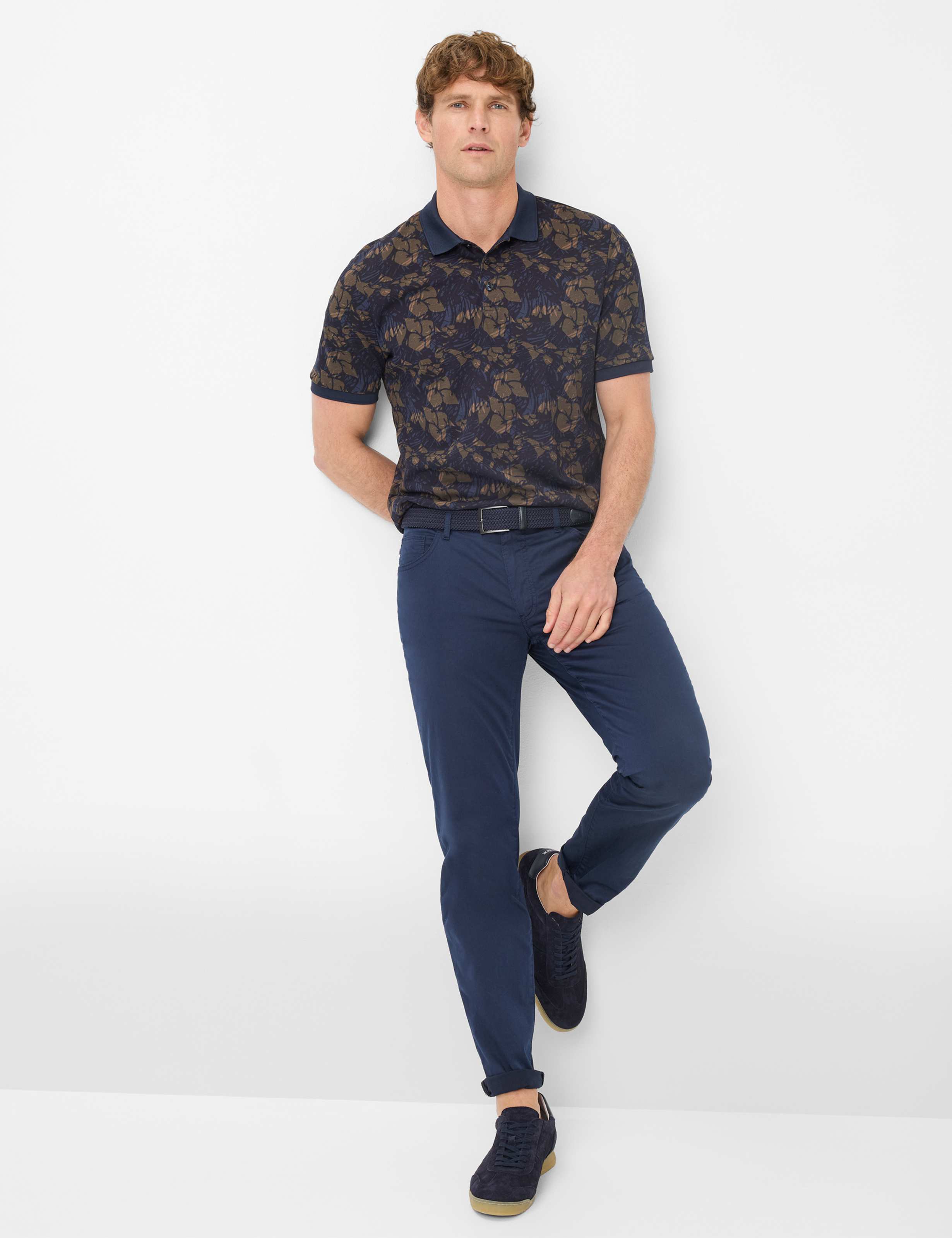 Herren Style CADIZ Dunkelblau Straight Fit Model Outfit
