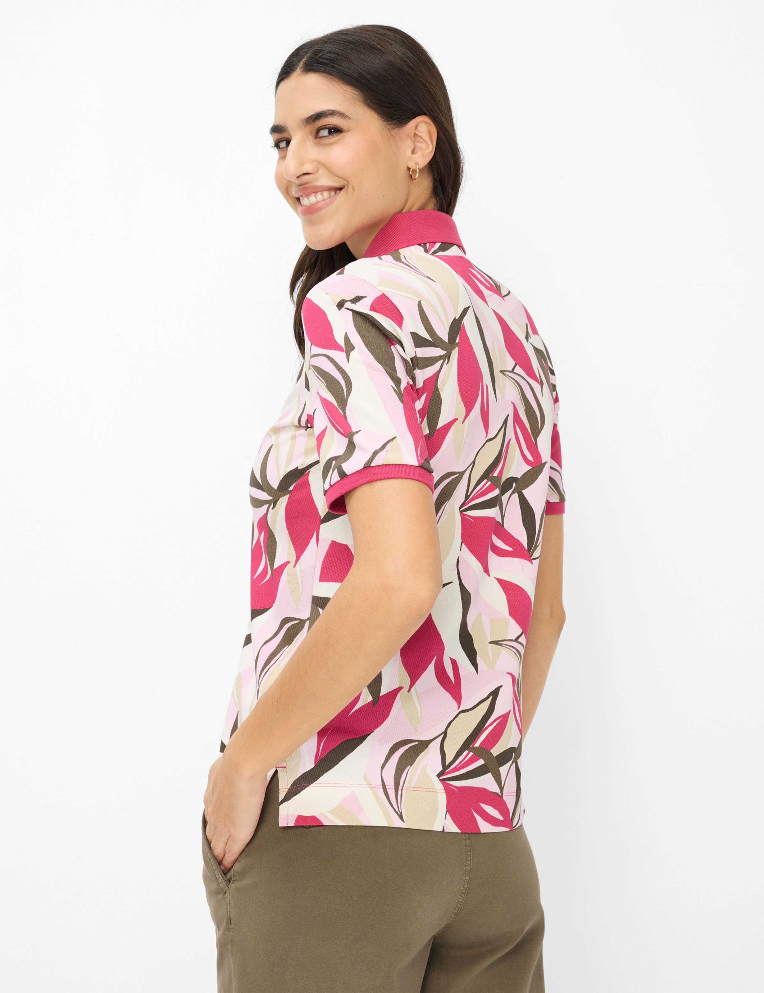 Thumbnail - Brax Damen Polo Style CLEO S raspberry sorbet, Rosa, Gr. 34