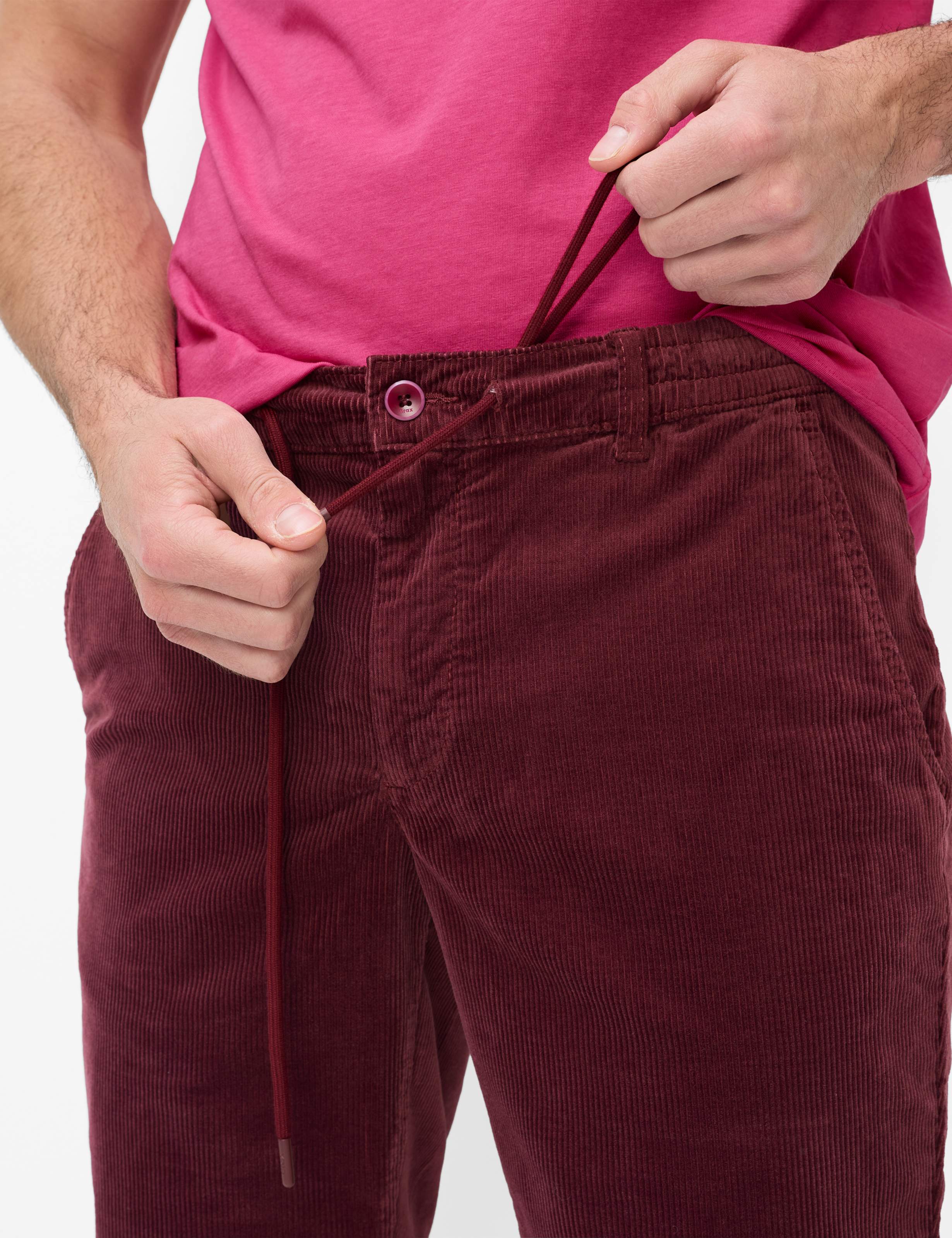 Men Style BALU Dark Red Modern Fit Detail 1