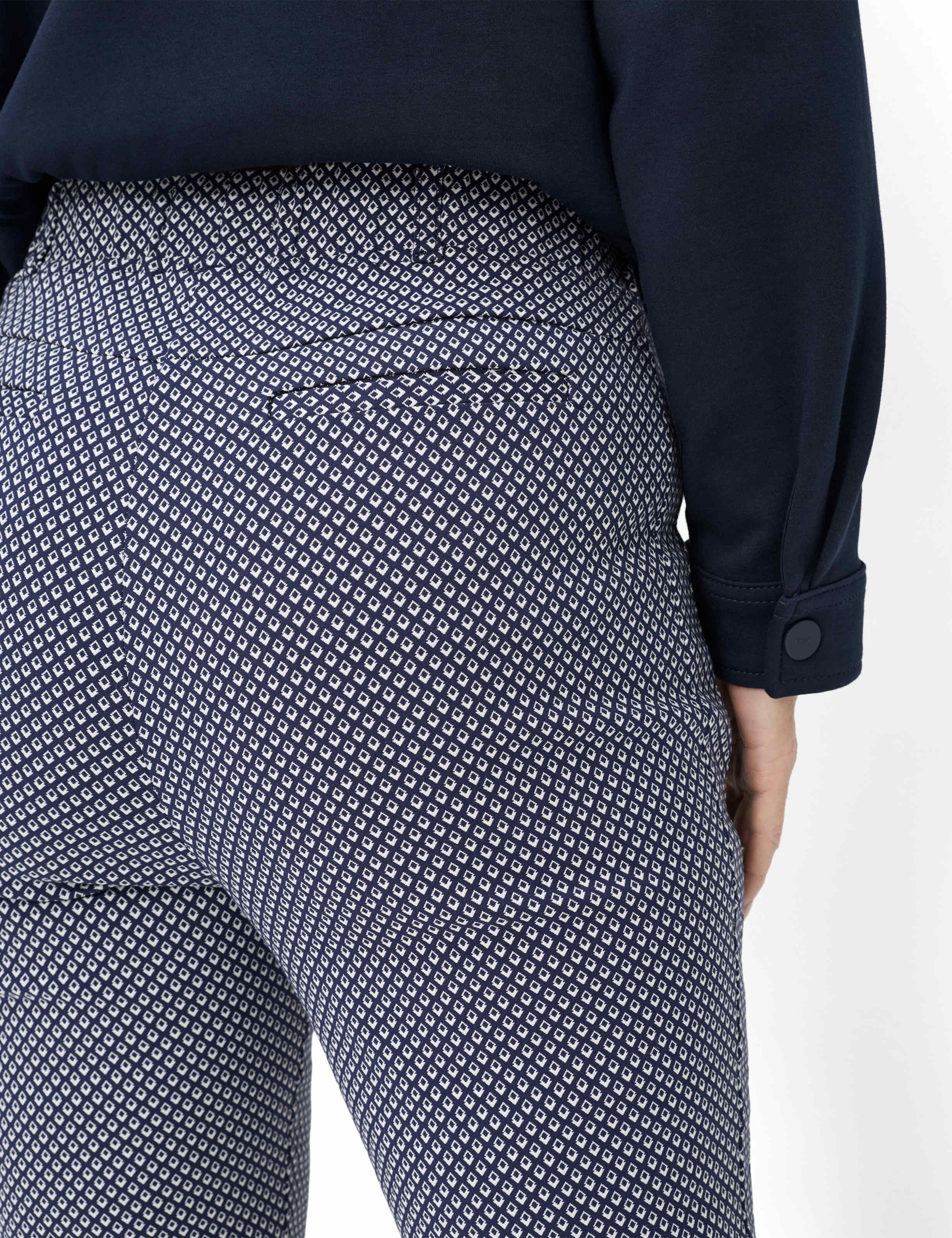 Femme Style LILLYTH 6/8 Bleu Foncé Super Slim Fit Détail 2