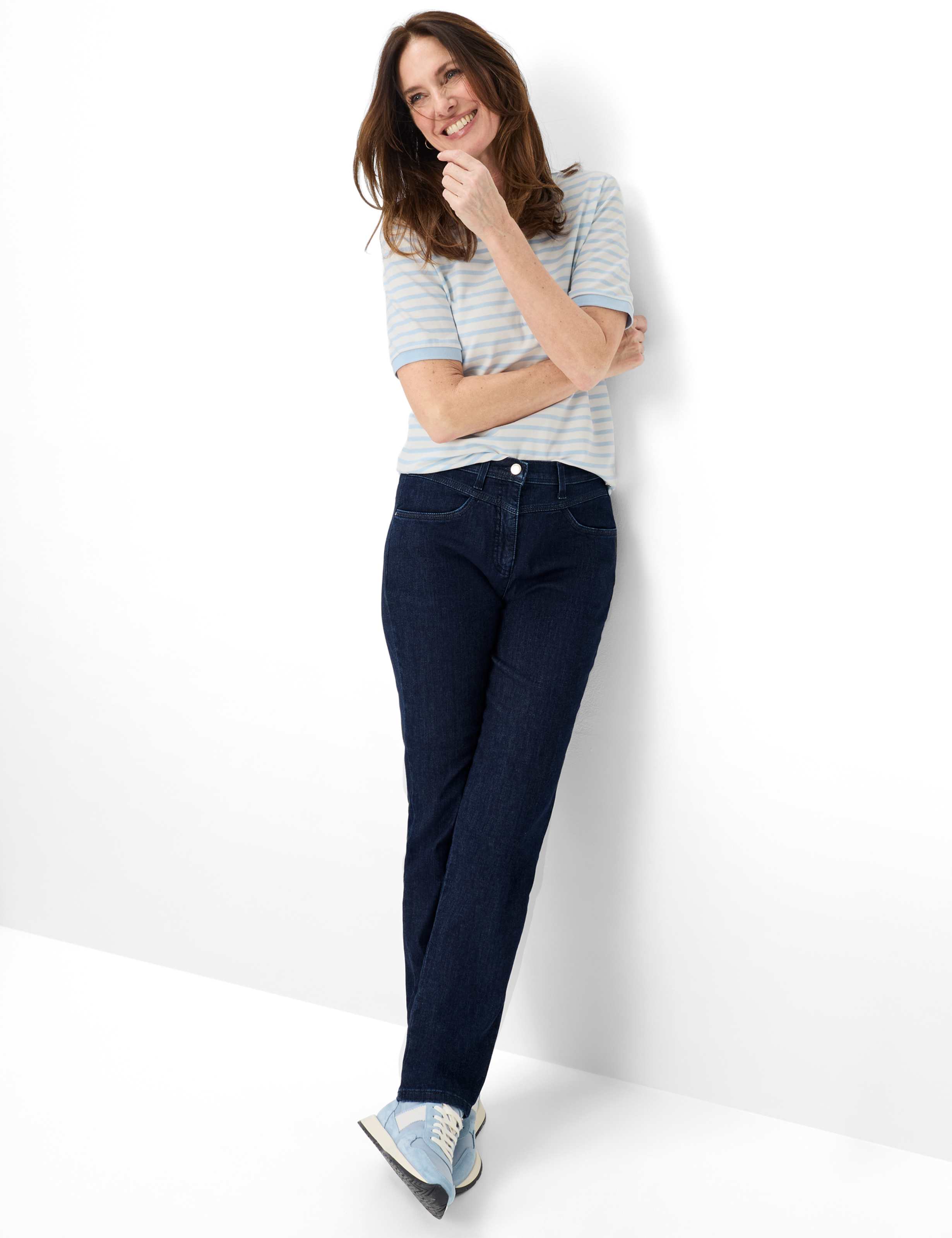 Damen Style CAREN NEW Dunkelblau Comfort Plus Fit Model Outfit