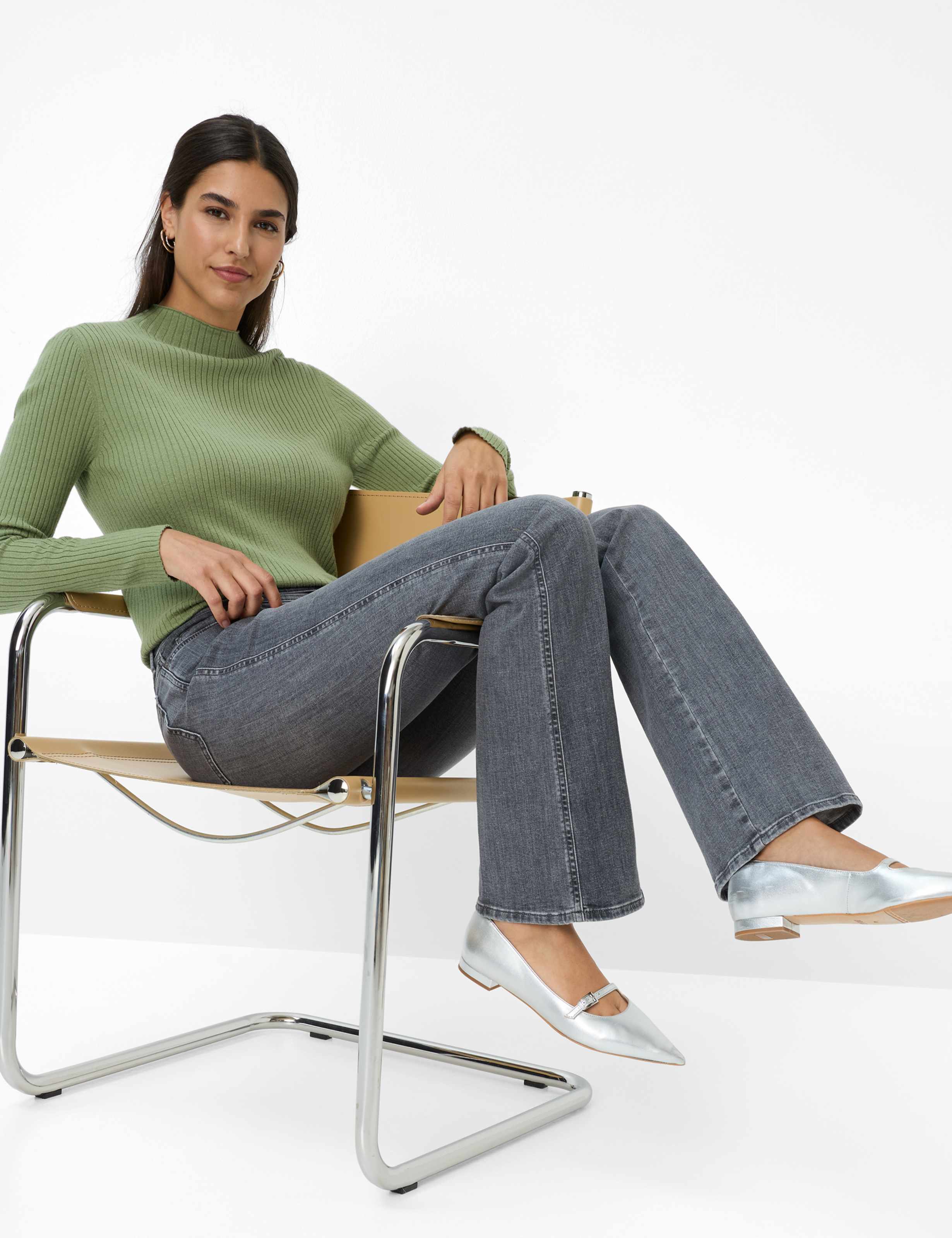 Femme Style MARY Denim Gris Moyen Regular Fit Détail 1