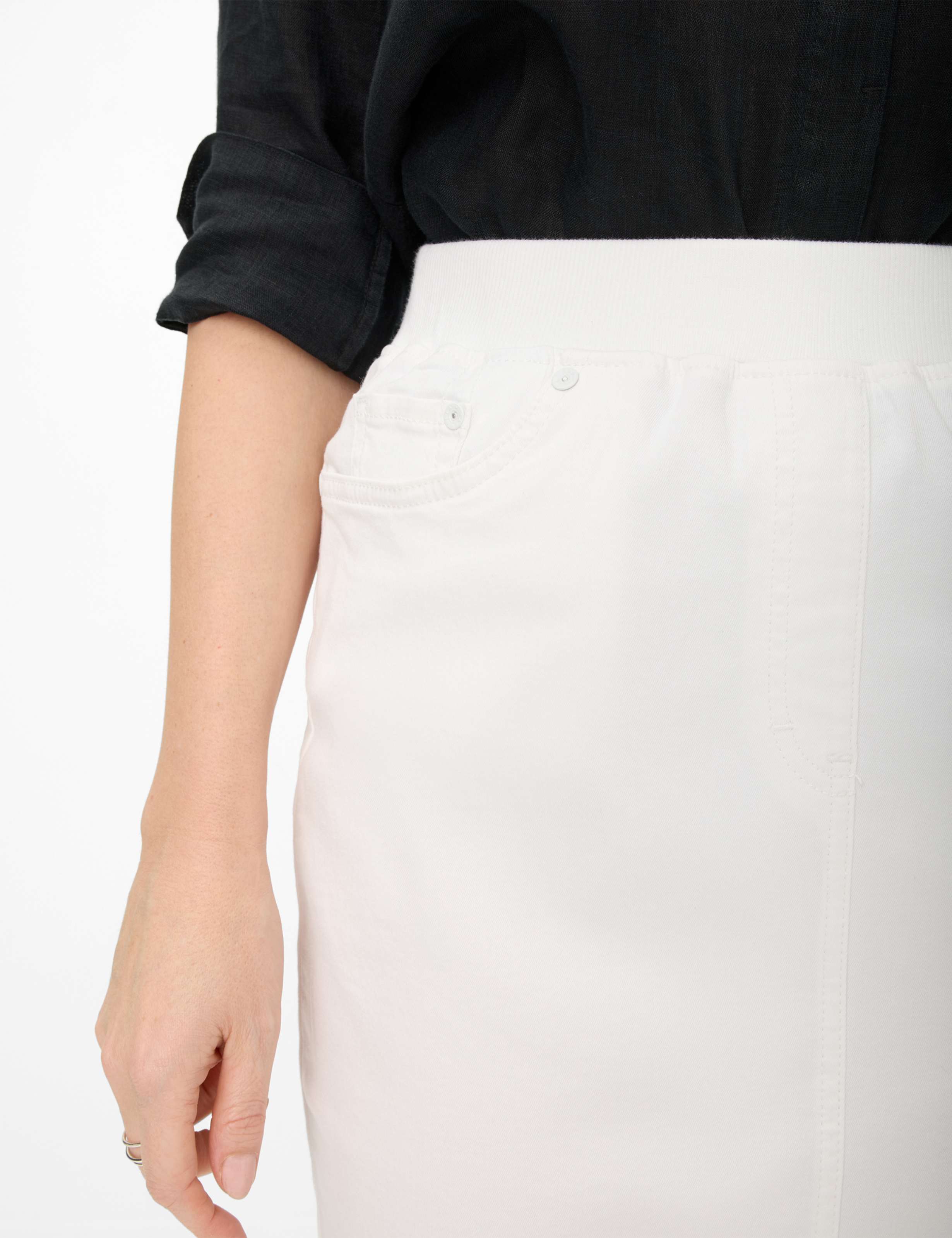 Dames Style PAMINA SKIRT Denim Wit Slim Fit Detail 2