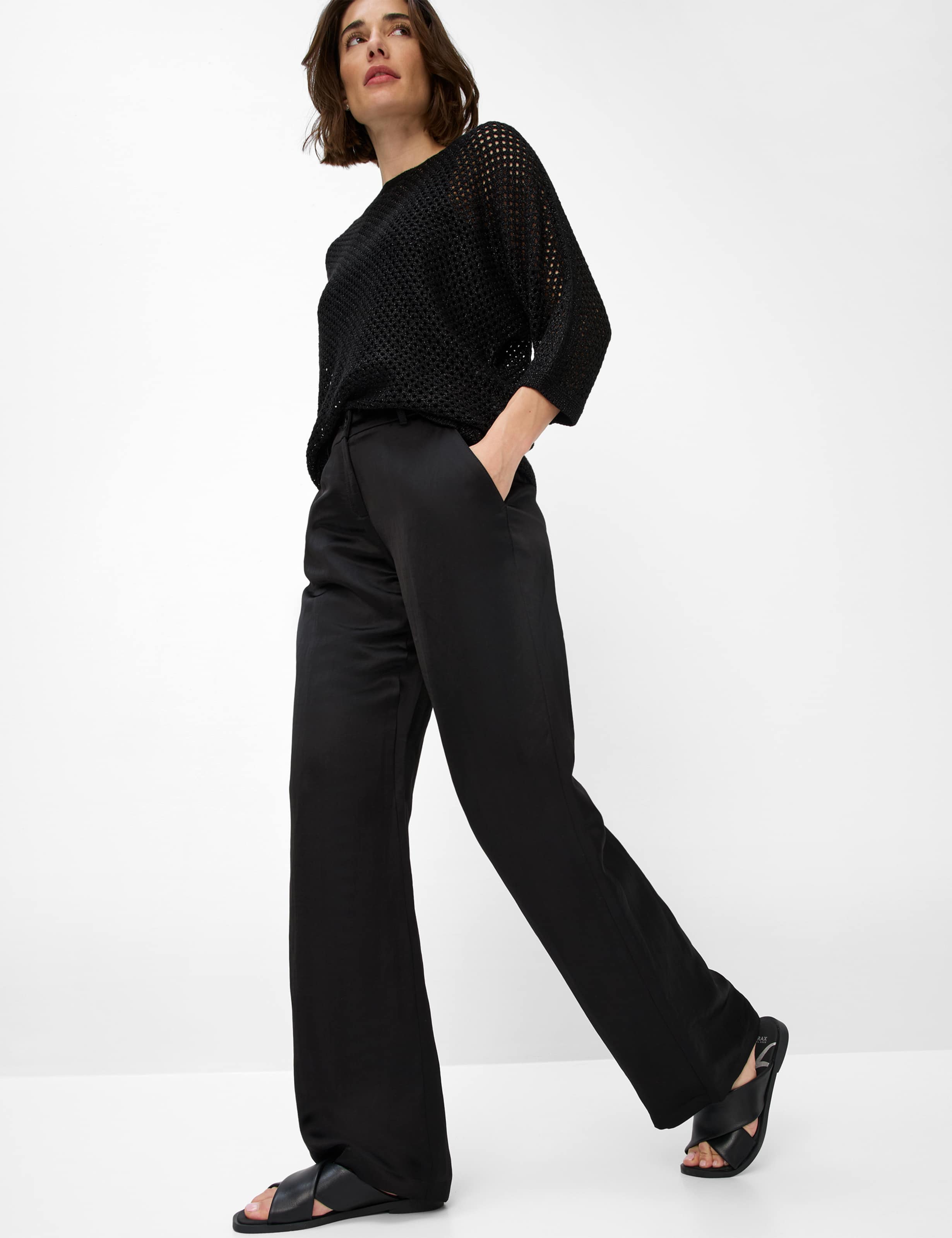 Damen Style MAINE Schwarz Wide Leg Detail 1