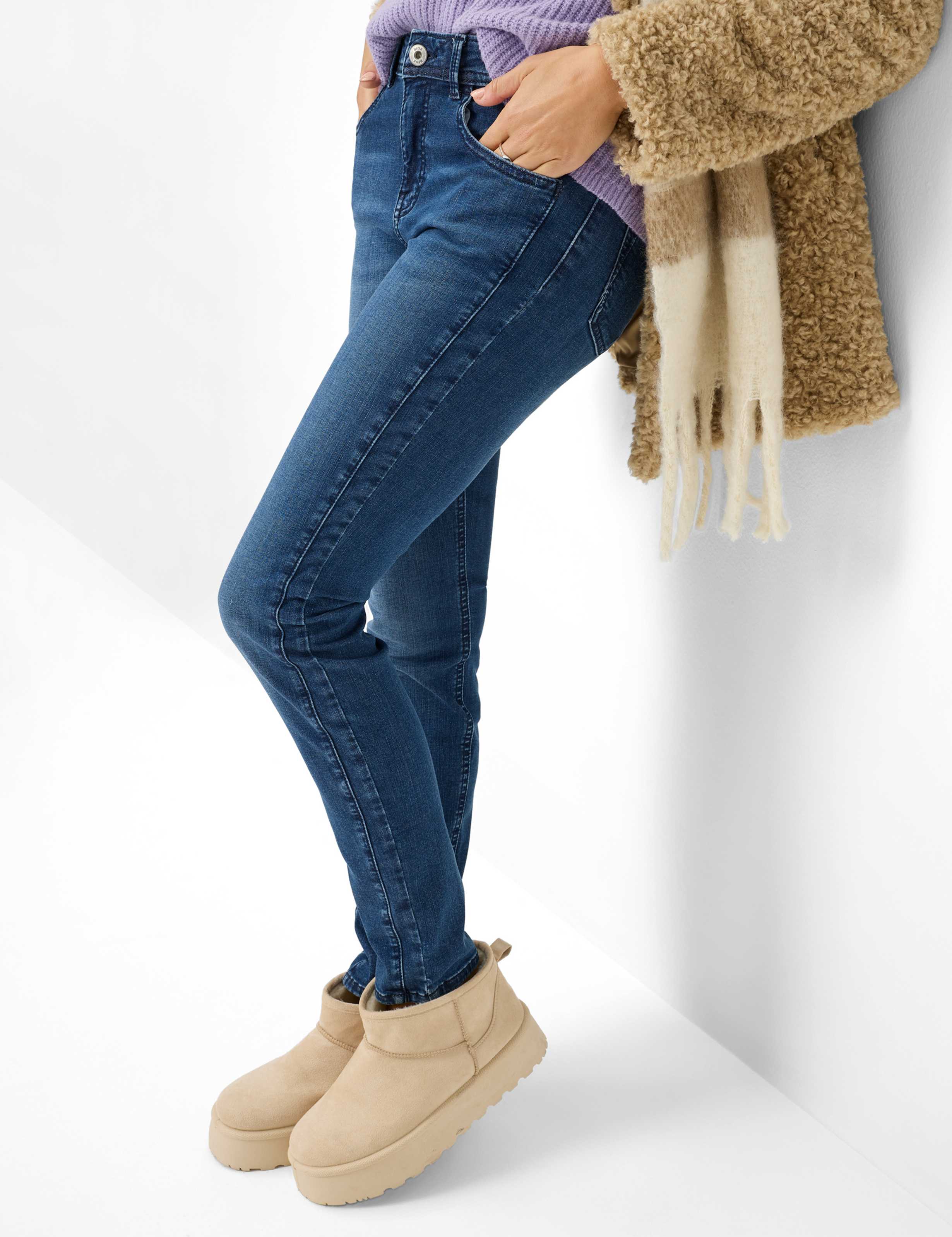 Thumbnail - Brax Damen Röhrenjeans Style SHAKIRA USED REGULAR BLUE, denim blau, Gr. 40