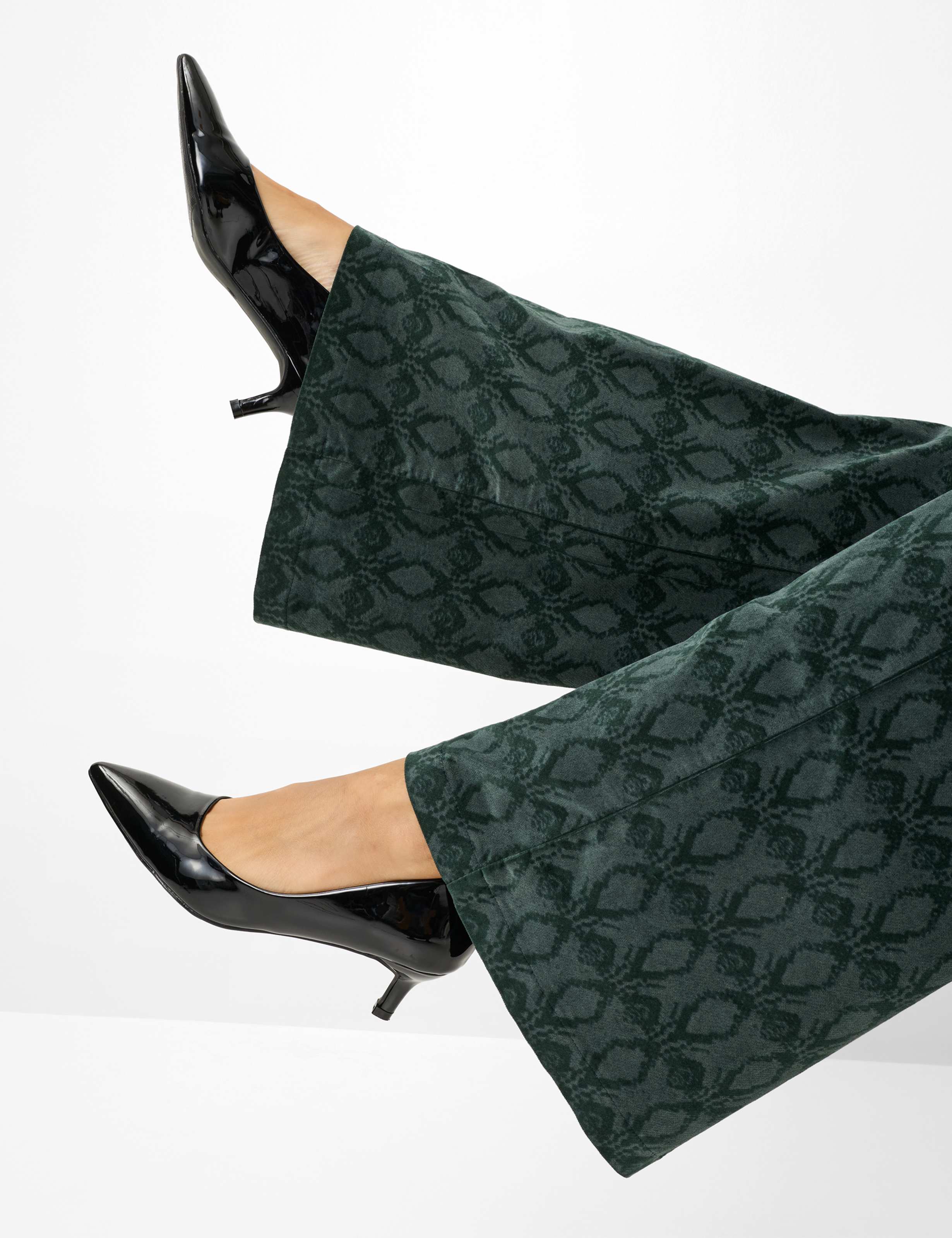 Femme Style MAINE Vert Foncé Wide Leg Détail 2