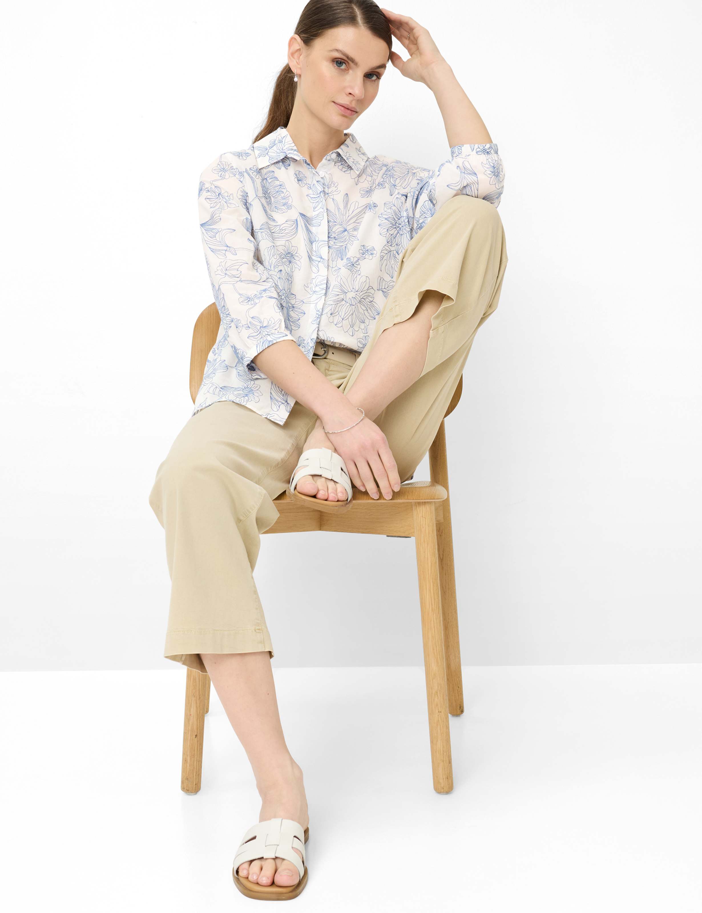 Women Style MAINE S Beige Wide Leg Detail 1