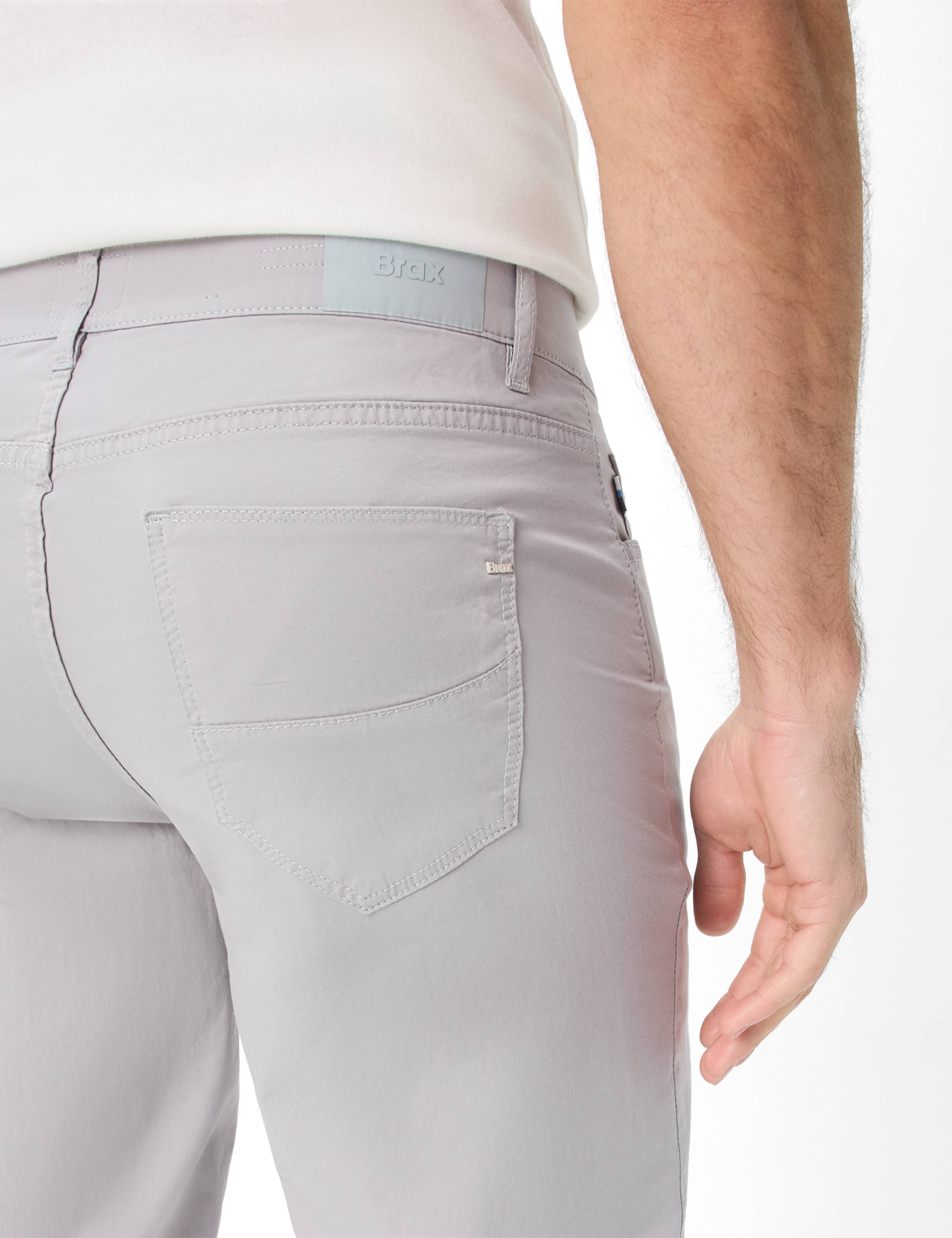 Herren Style CADIZ Hellgrau Straight Fit Detail 2