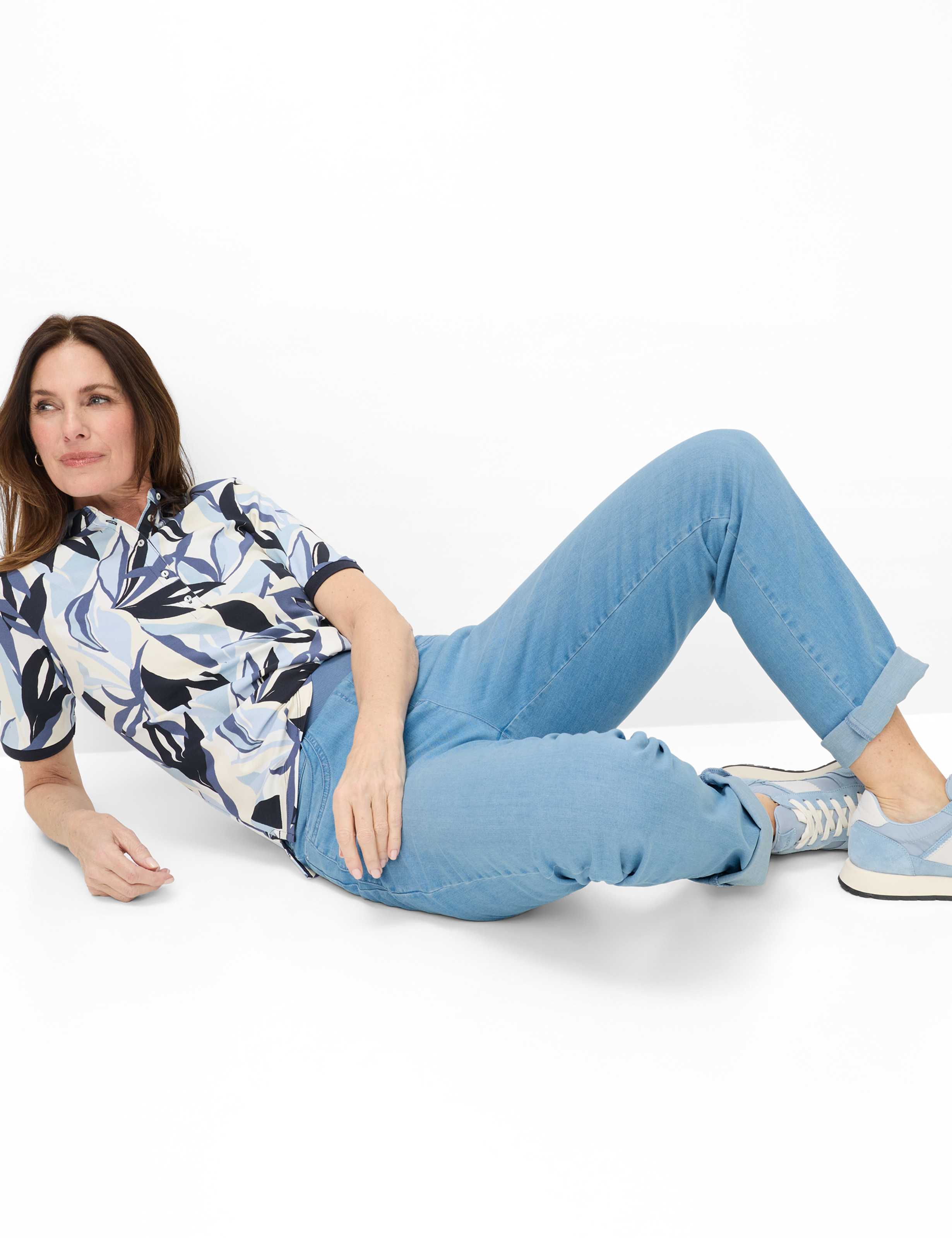 Dame Style CARINA FUN Denim Blå Comfort Plus Fit Detalje 1