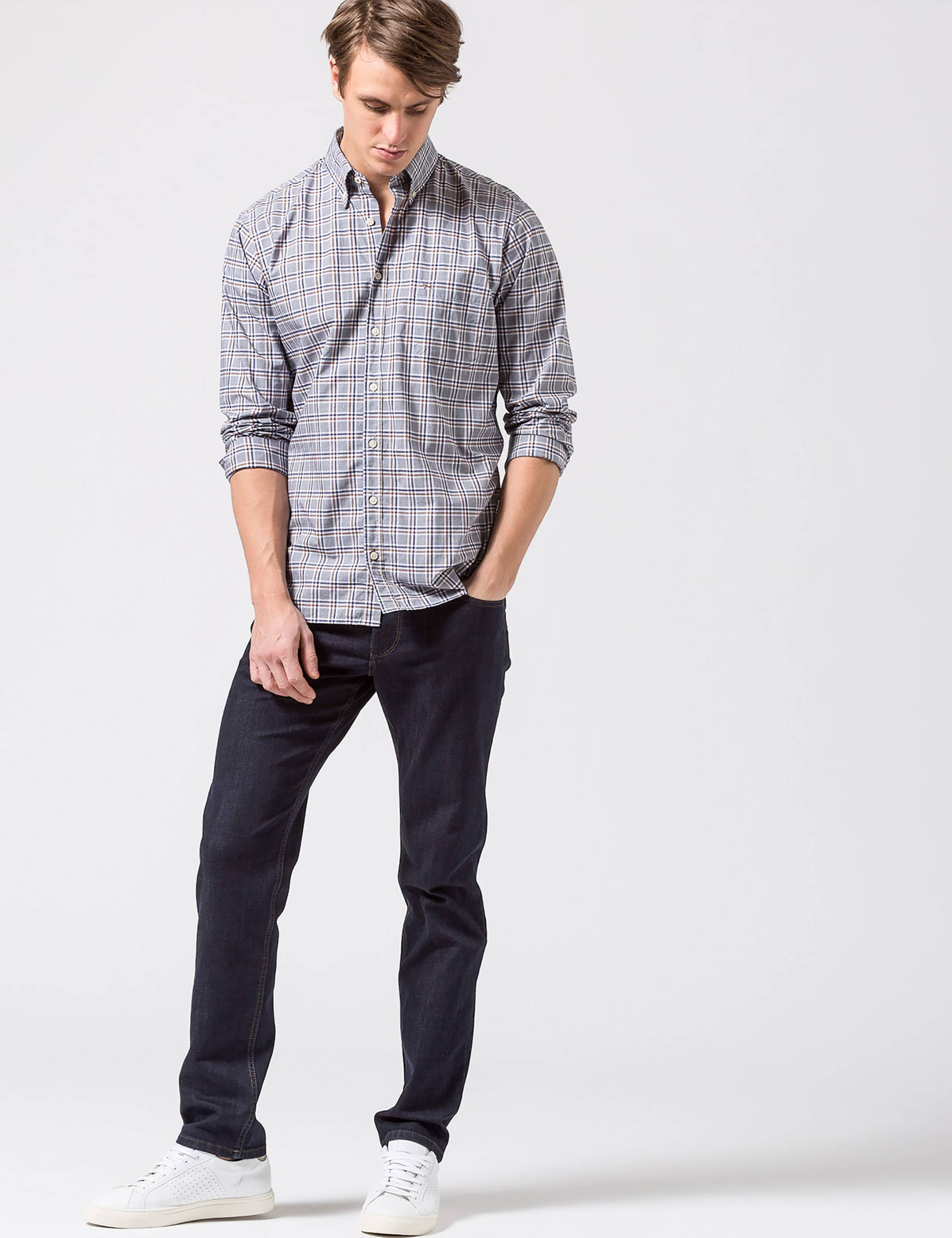 Men Style COOPER DENIM Denim Dark Blue Regular Fit Model Outfit