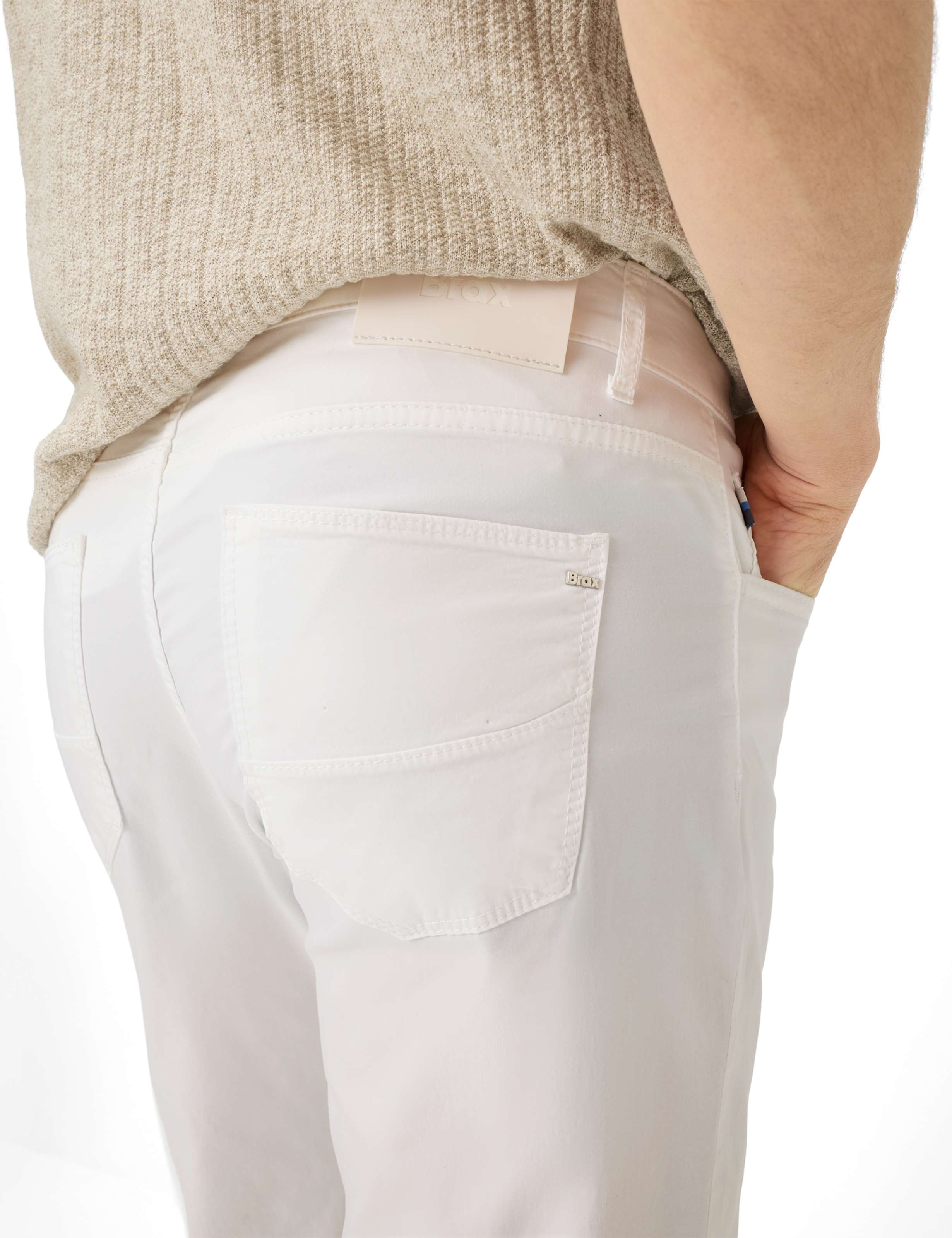 Herren Style CADIZ Weiß Straight Fit Detail 2