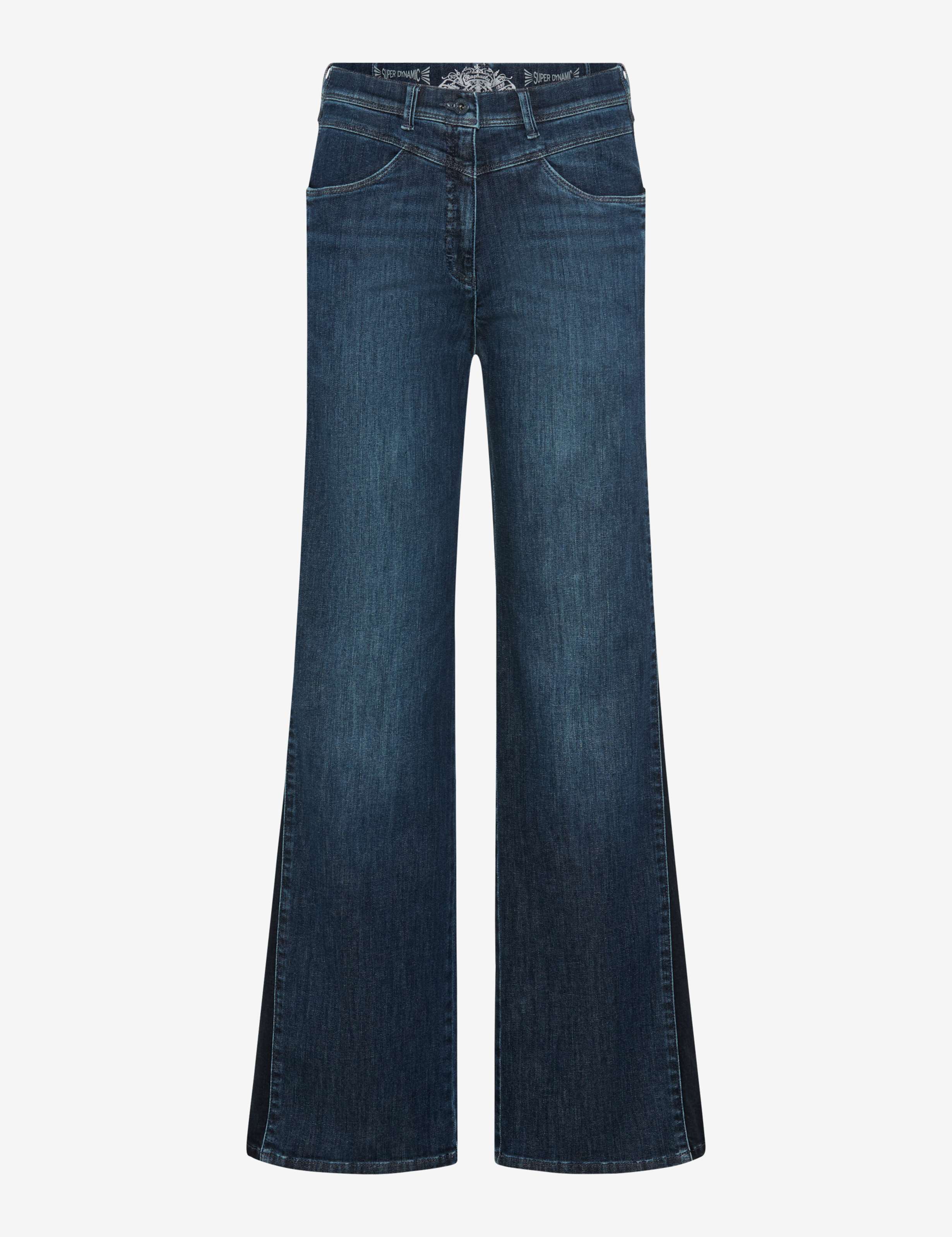 Women Style LAURA FLARED Denim Blue Super Slim fit Stand-alone front view