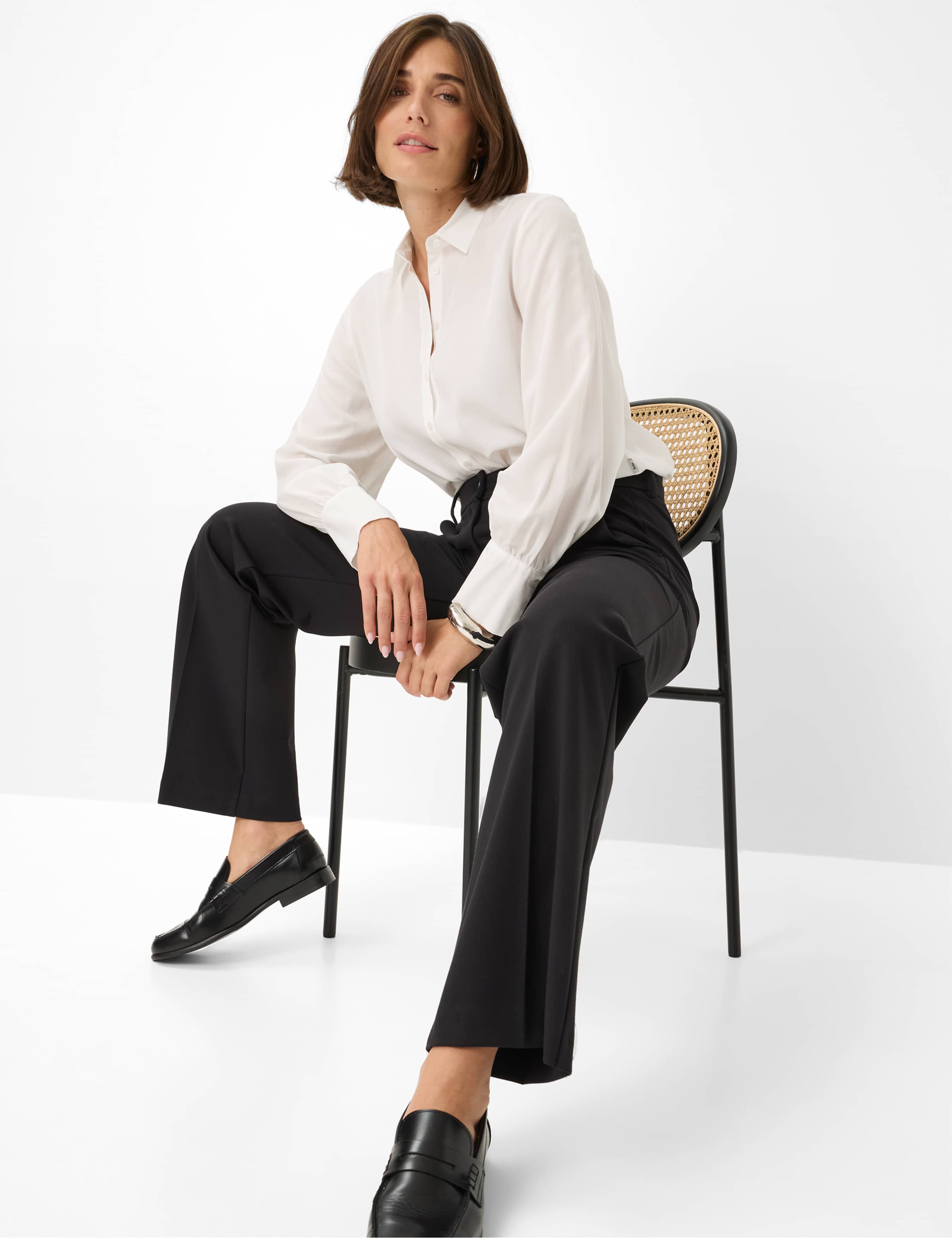 Dames Style MAINE Zwart Wide Leg Detail 1